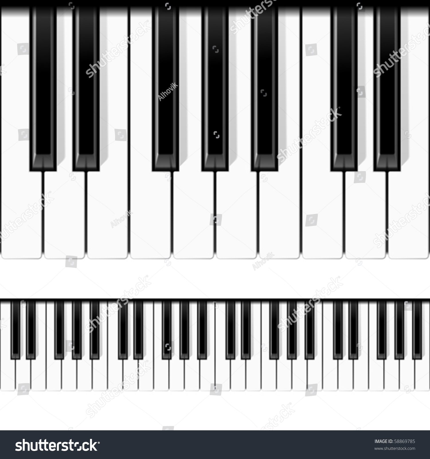 Piano Keys. Seamless Vector. - 58869785 : Shutterstock