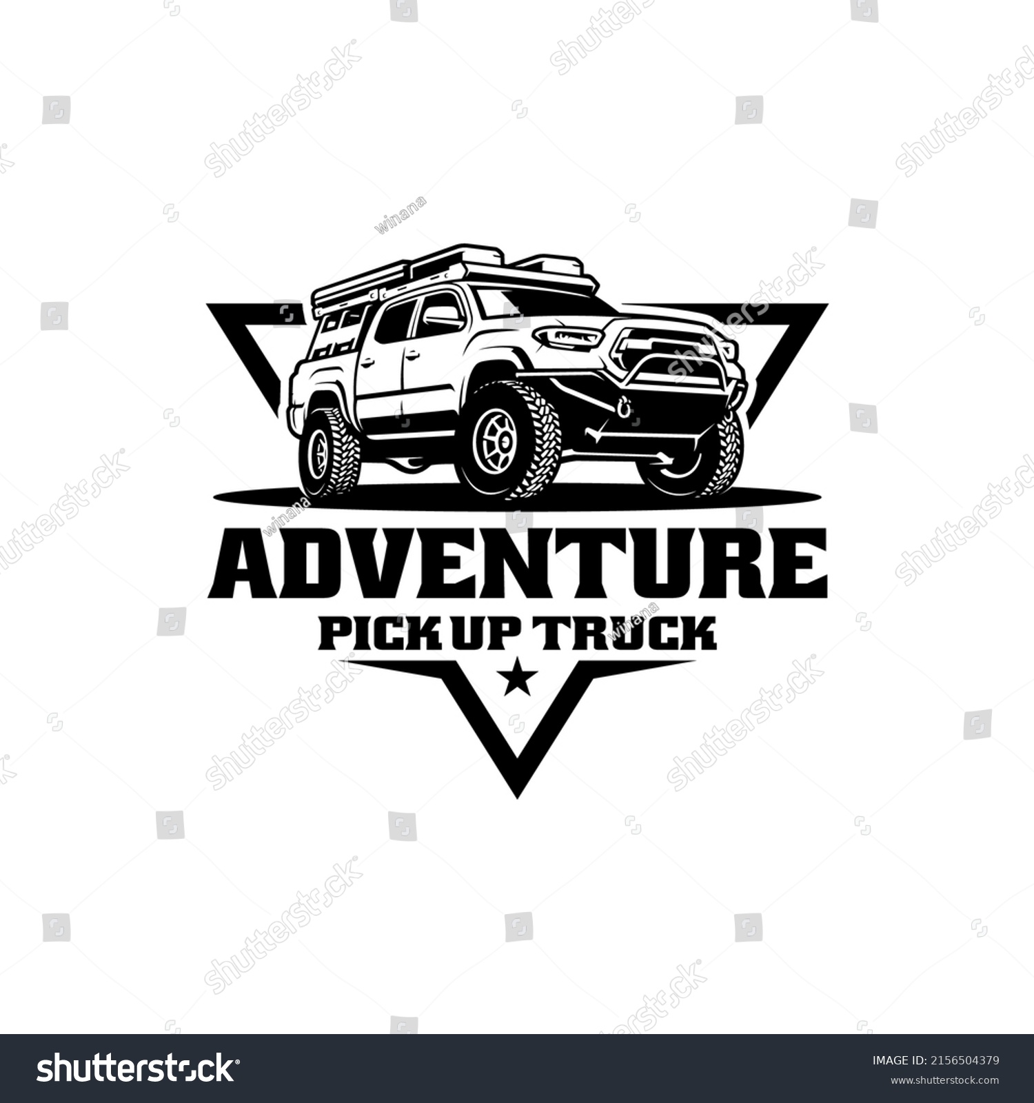 SVG of pick up truck adventure logo design svg
