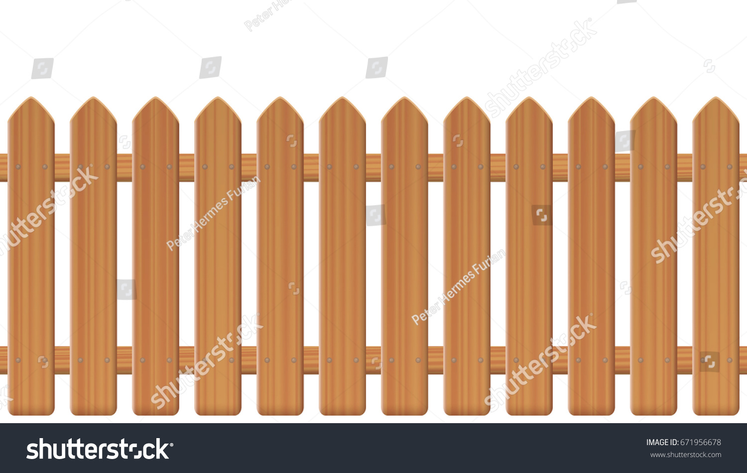 Picket Fence Wooden Textured Rounded Edges Stock Vector (Royalty Free ...