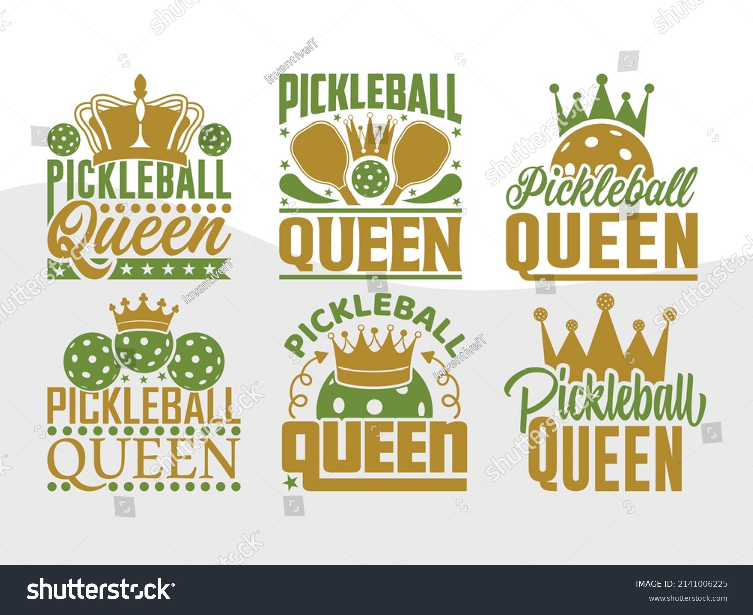 SVG of Pickleball Queen Printable Vector Illustration svg