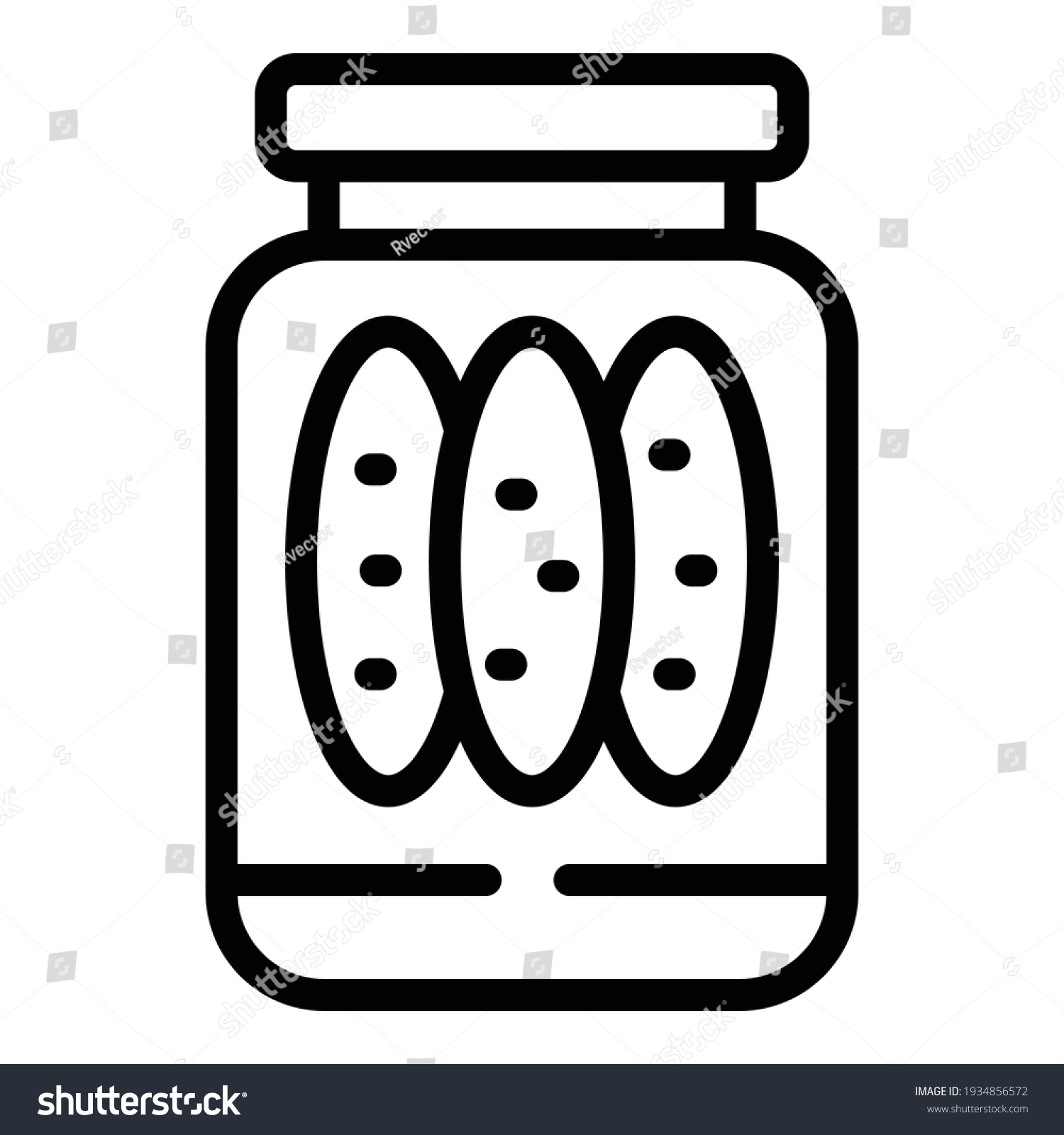 recommend clip art: Pickles cucumber icon. Outline pickles cucumber vector icon for web design isolated on white background