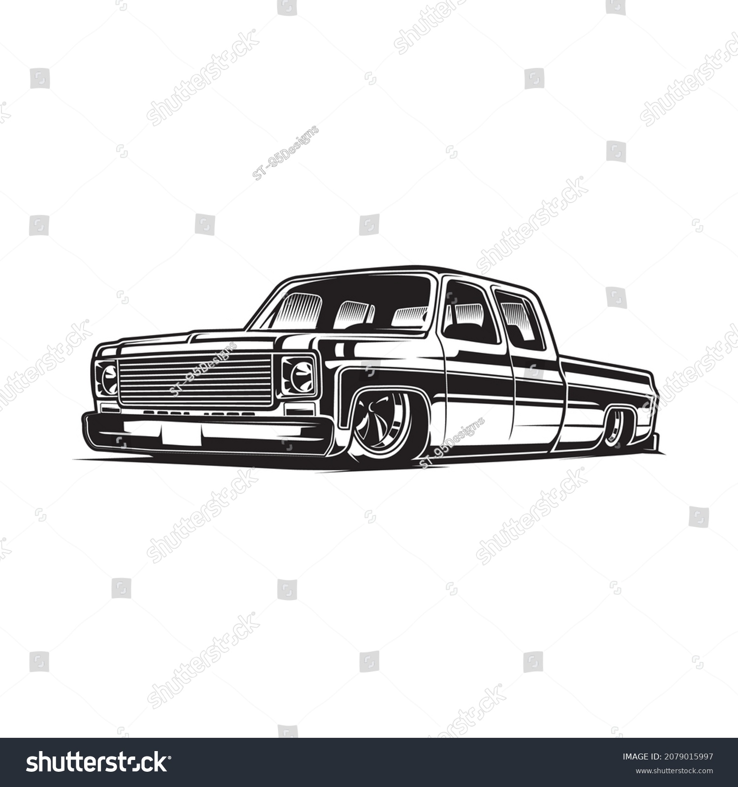 Pickup Truck Silhouette Pickup Truck Black Stock Vector (royalty Free 