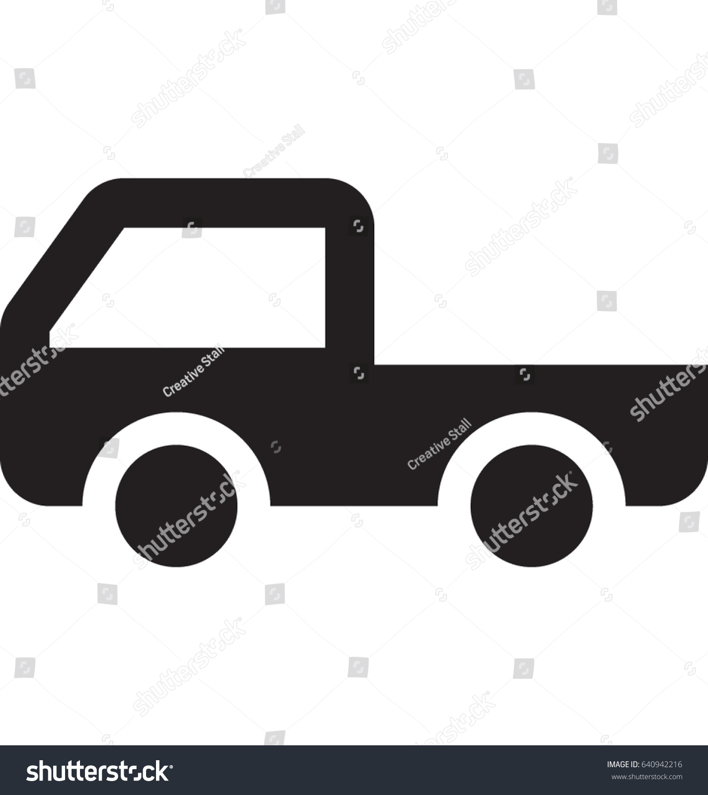 Pickup Vector Icon Stock Vector (Royalty Free) 640942216