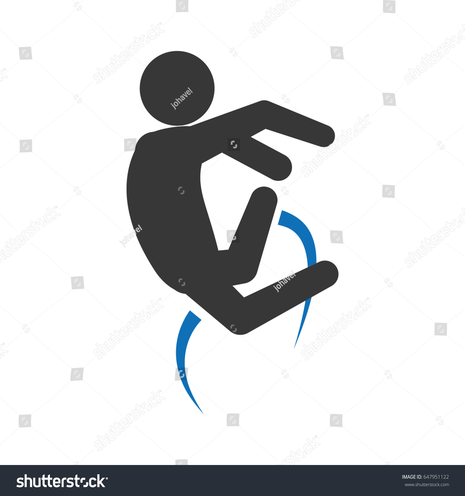 Pictogram Man Jumping Concept Stock Vector (Royalty Free) 647951122 ...