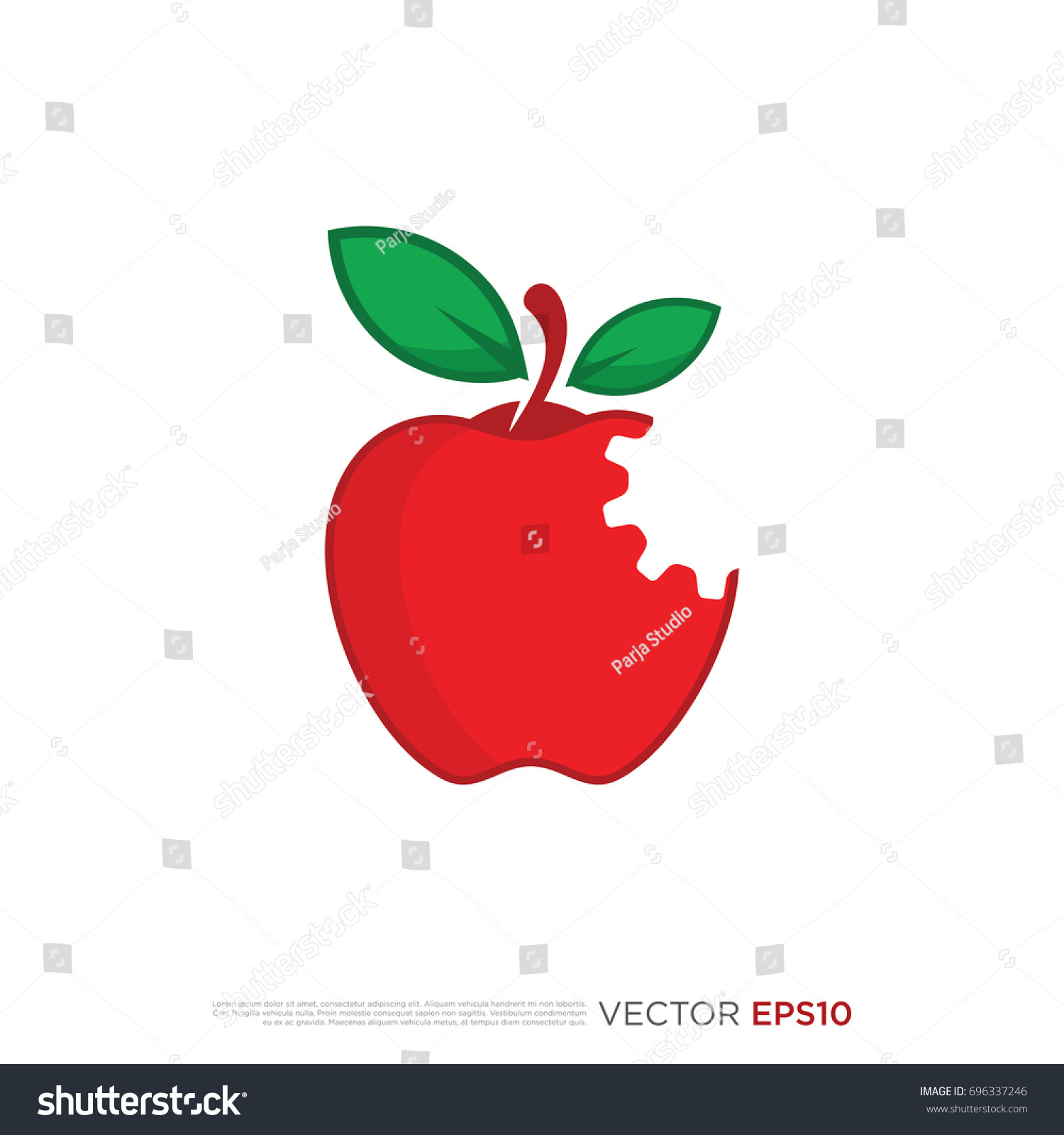Pictograph Apple Fruit Template Logo Icon Stock Vector ...