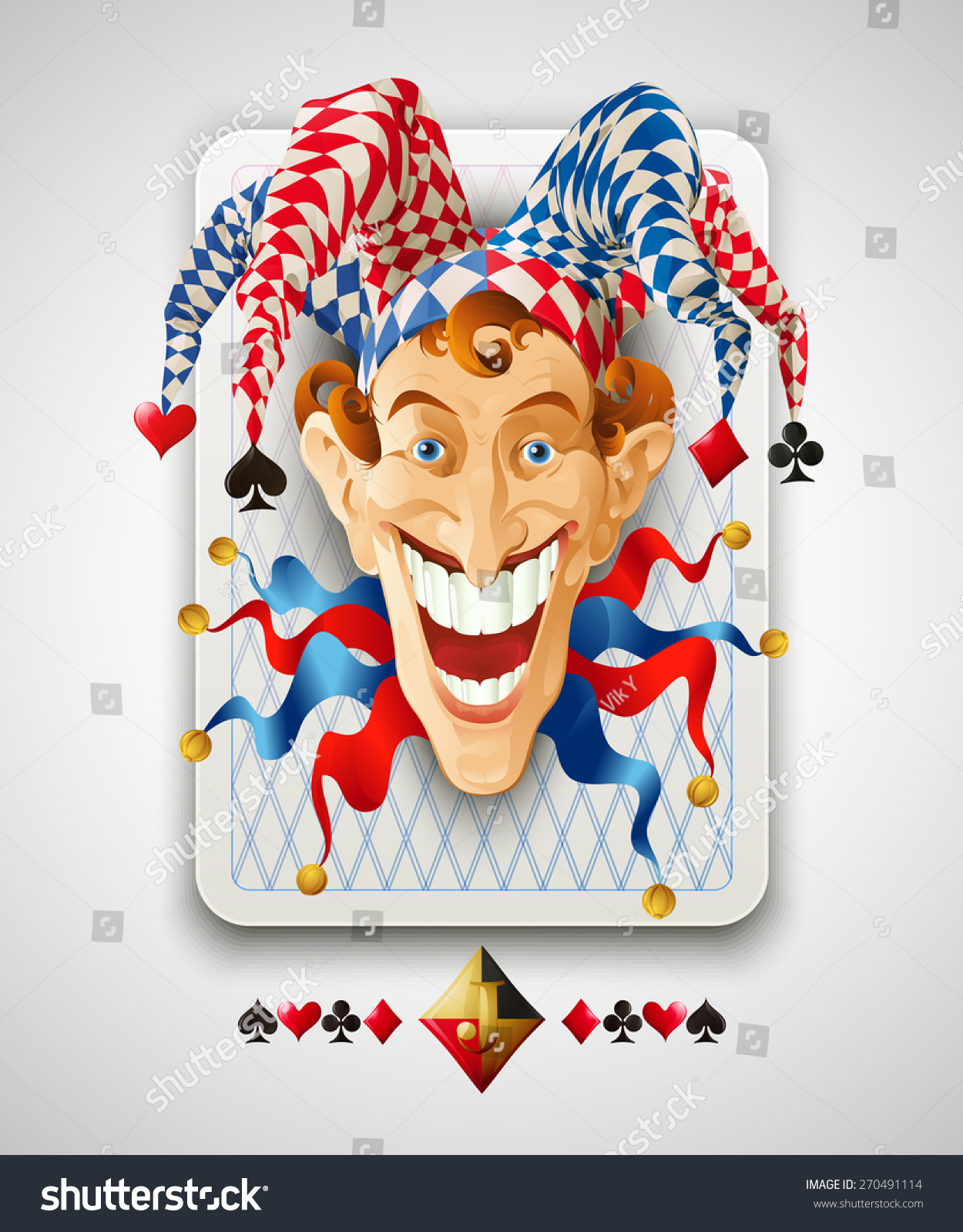 Picture Jolly Joker Vector Illustration - 270491114 : Shutterstock