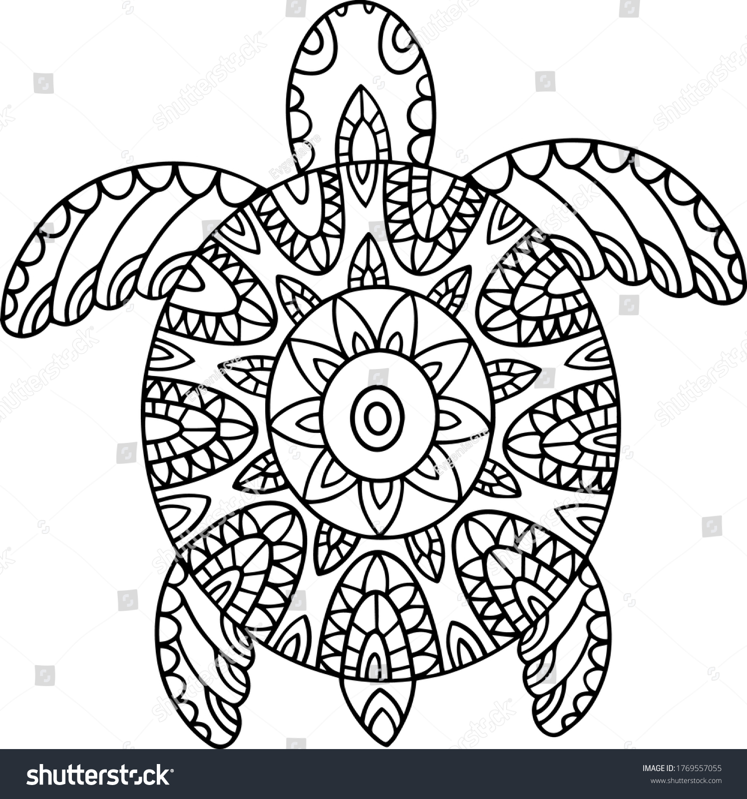 SVG of Picture of a sea turtle, coloring, black lines, silhouette of a turtle, black and white, print sea turtle, marine animal reptile, coloring book-antistress, sea turtle svg