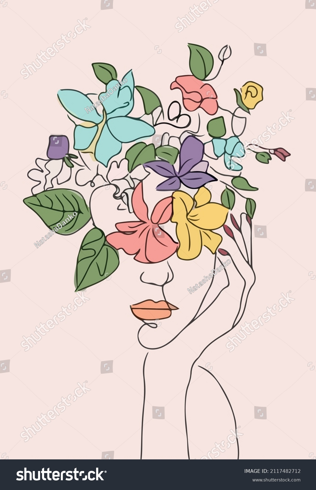 Picture Vector Drawing Sketch Girl Woman Stock Vector (Royalty Free ...