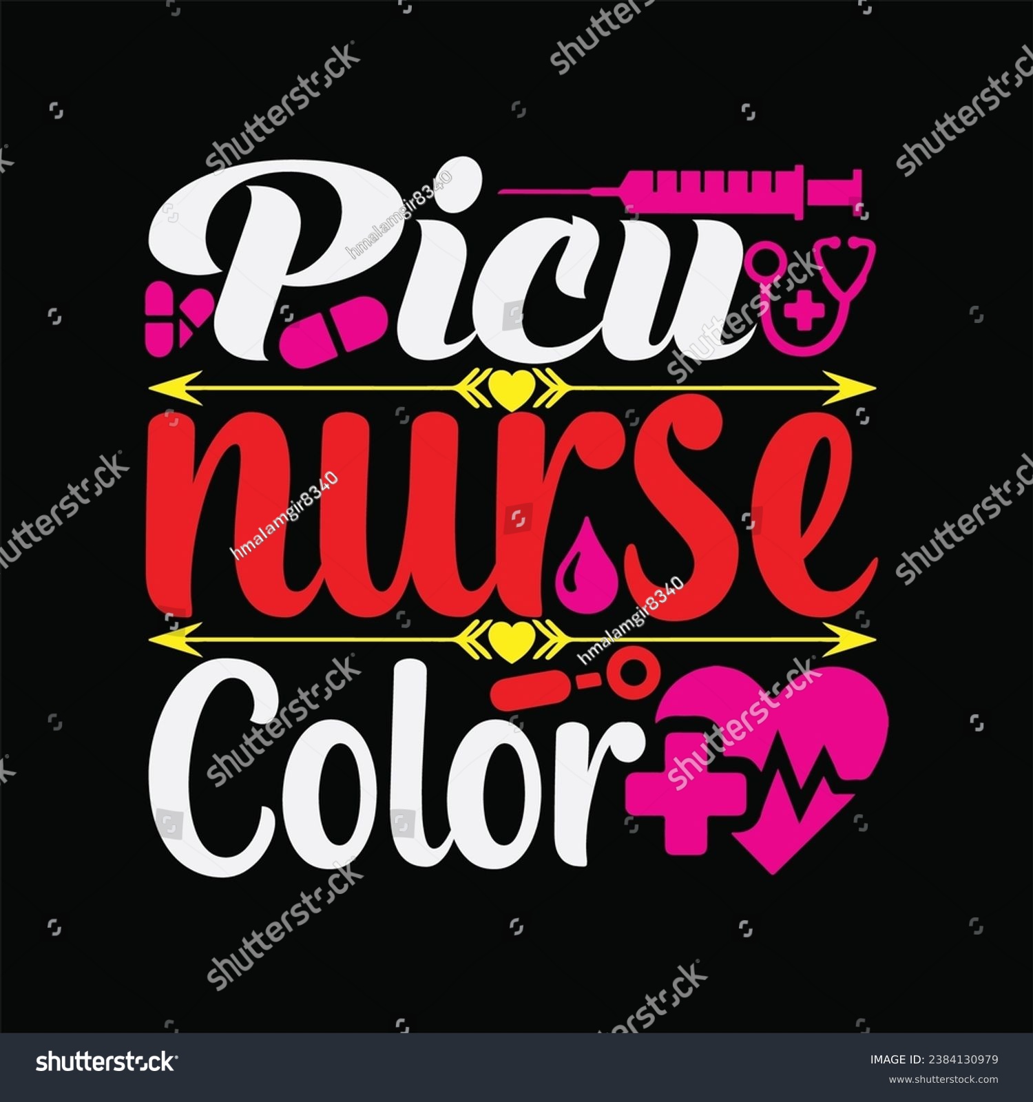 SVG of Picu nurse Color t-shirt design. Here You Can find and Buy t-Shirt Design. Digital Files for yourself, friends and family, or anyone who supports your Special Day and Occasions. svg