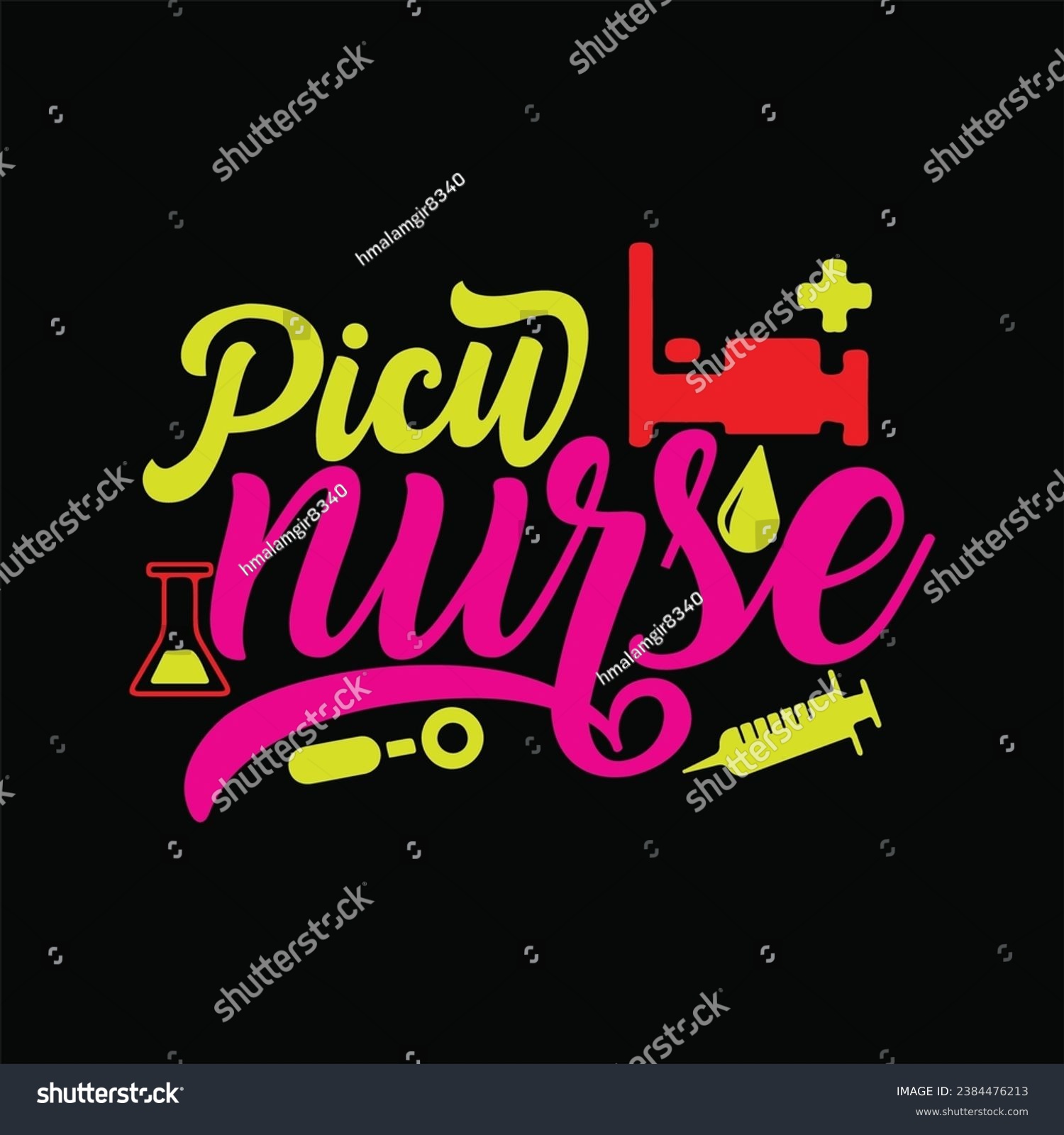 SVG of Picu nurse 1 t-shirt design. Here You Can find and Buy t-Shirt Design. Digital Files for yourself, friends and family, or anyone who supports your Special Day and Occasions. svg
