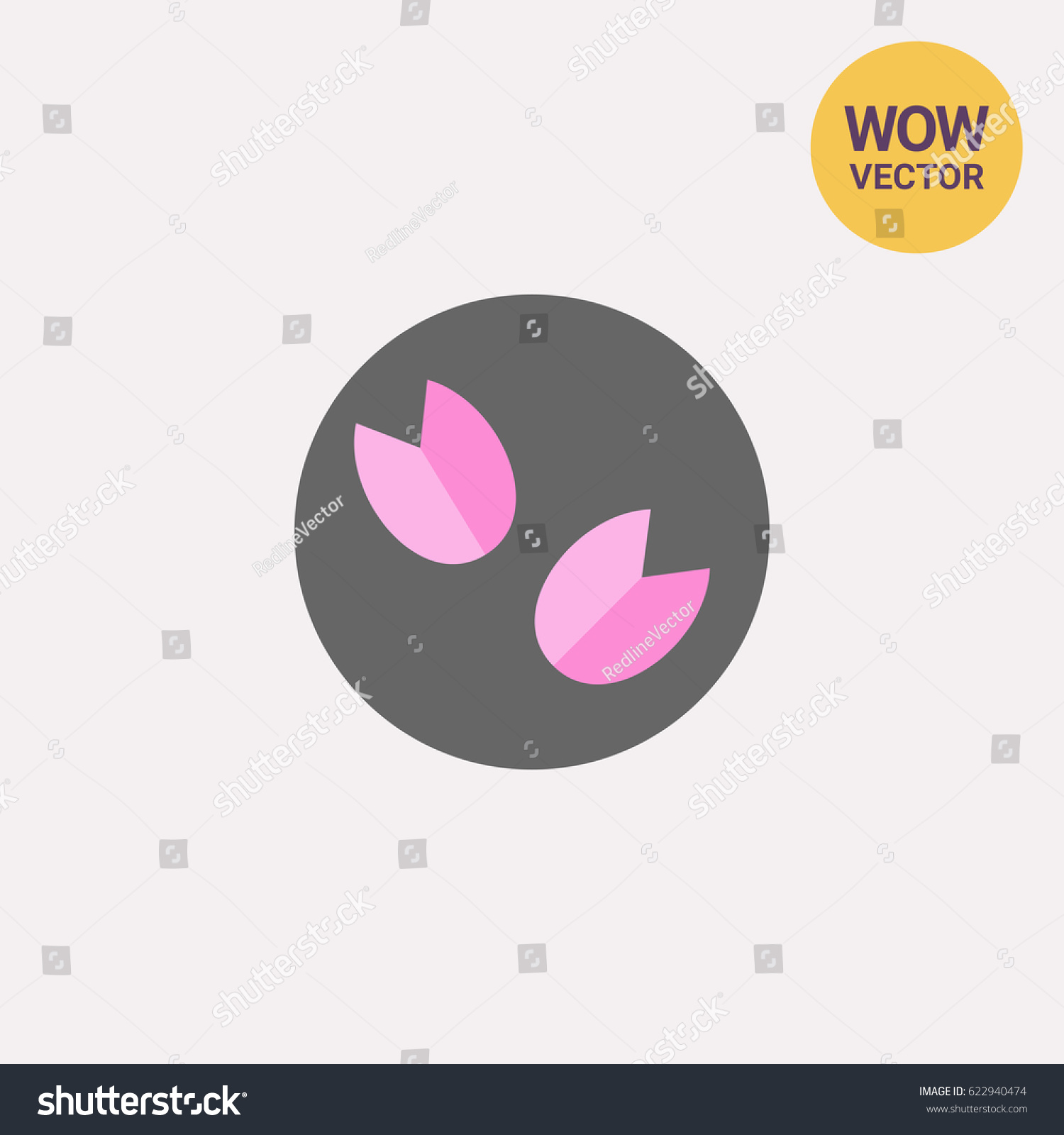 Pig Footprint Icon Stock Vector (Royalty Free) 622940474 | Shutterstock