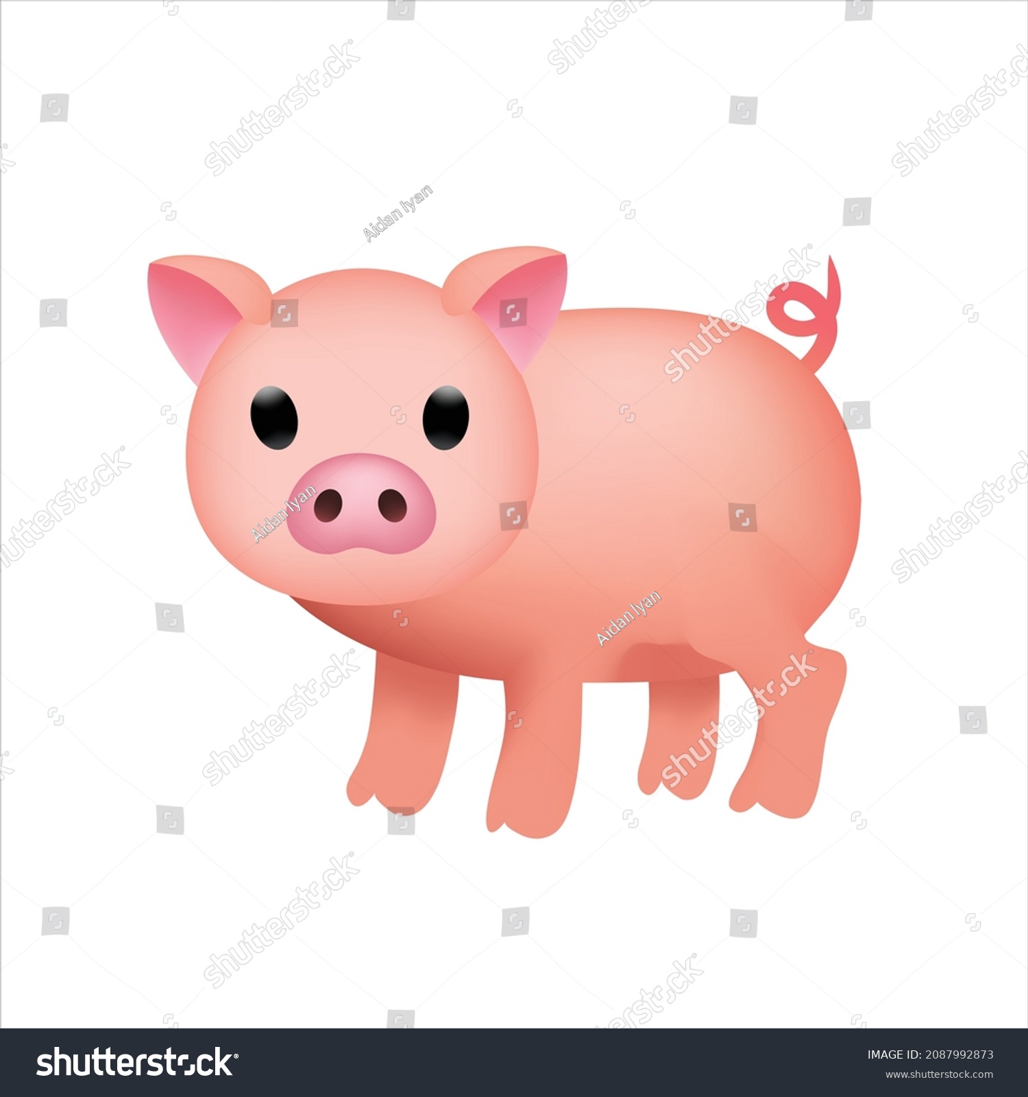 SVG of Pig Hog Sow nose face vector template design element. Use for poster education school kid children text emoji emotion expression reactions chat comment social media app smartphone to family friends svg