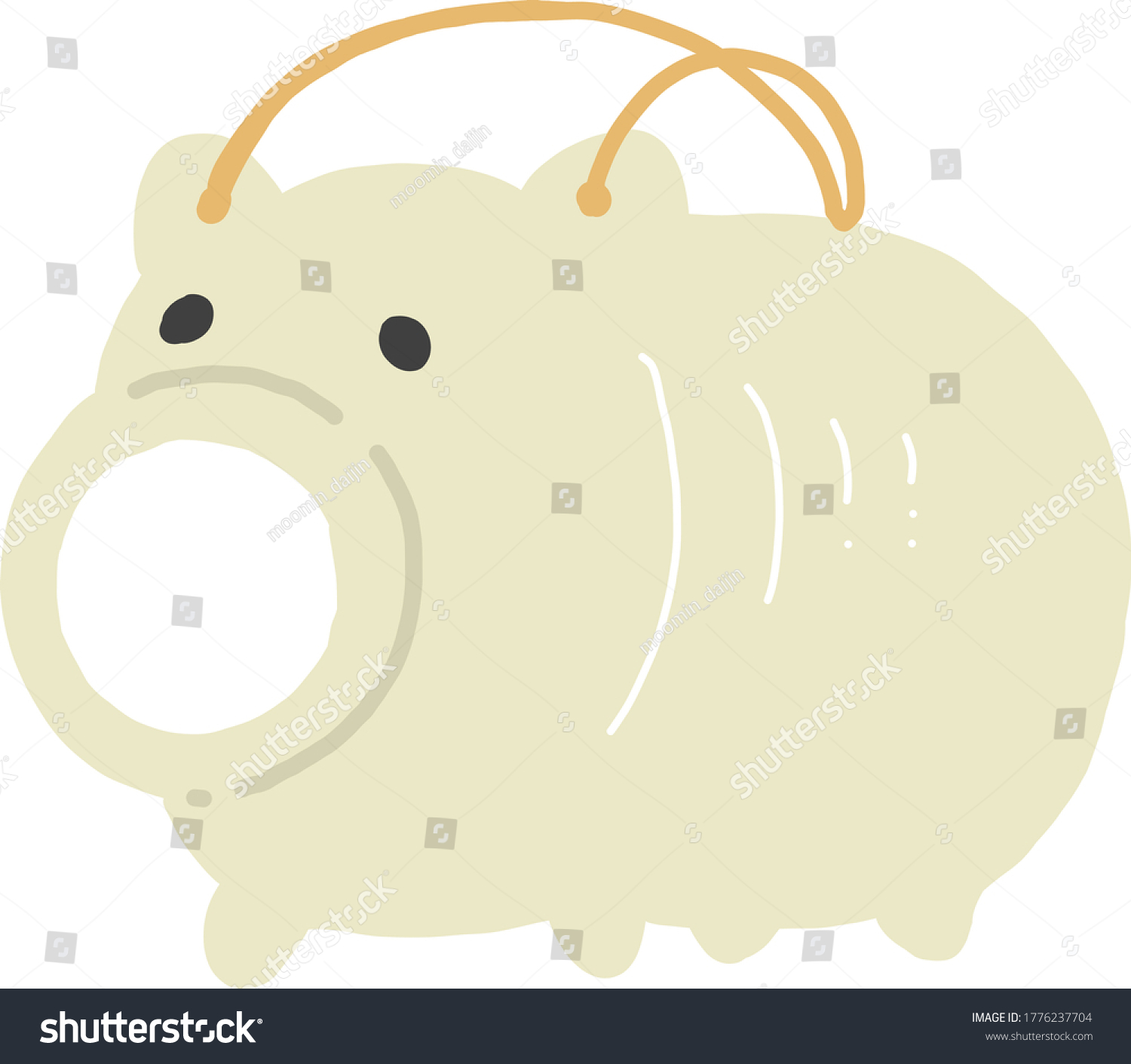 SVG of pig-shaped mosquito coil holder flat illustration vector icon svg