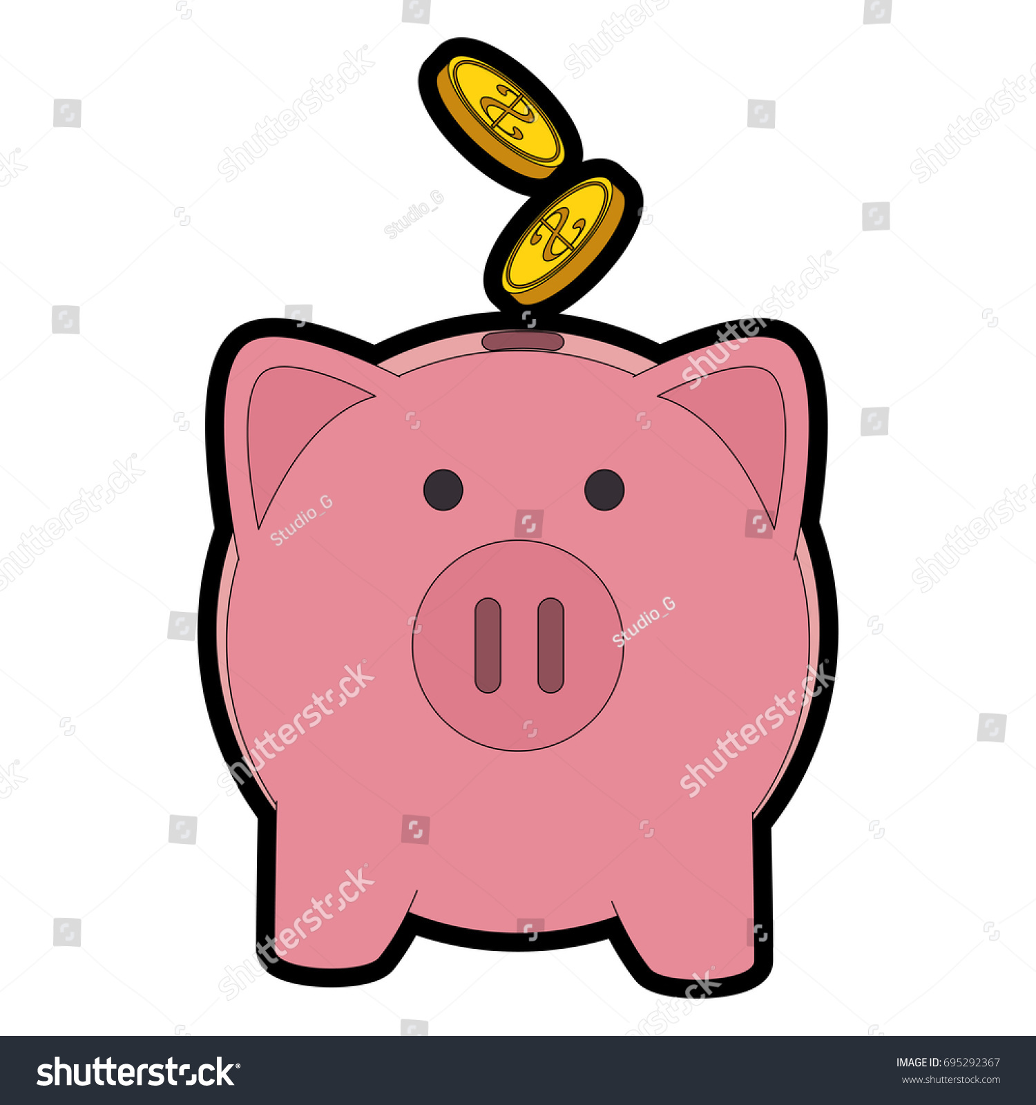 Piggy Bank Icon Stock Vector Royalty Free Shutterstock
