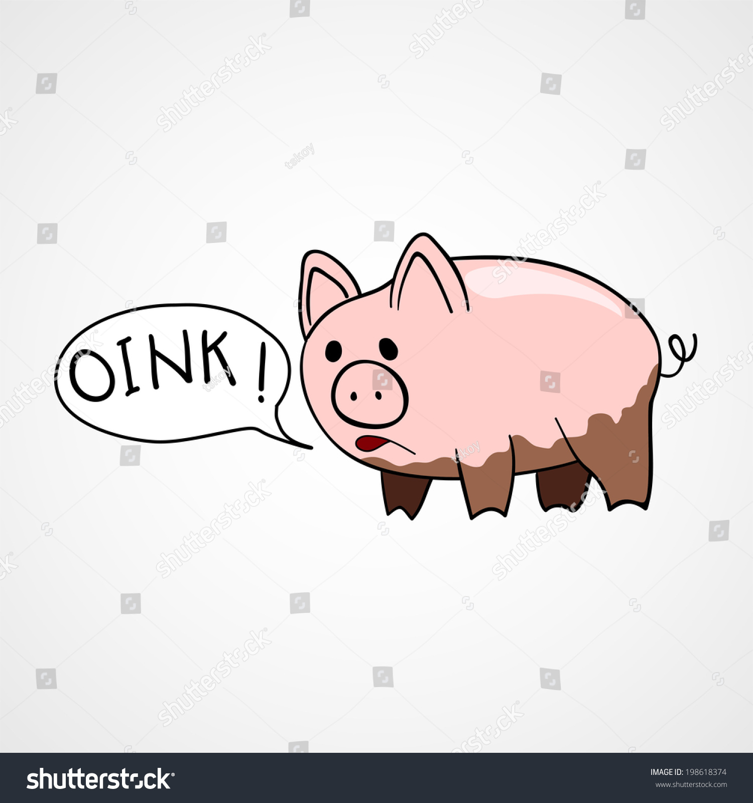 Piggy Oink Stock Vector (Royalty Free) 198618374 | Shutterstock