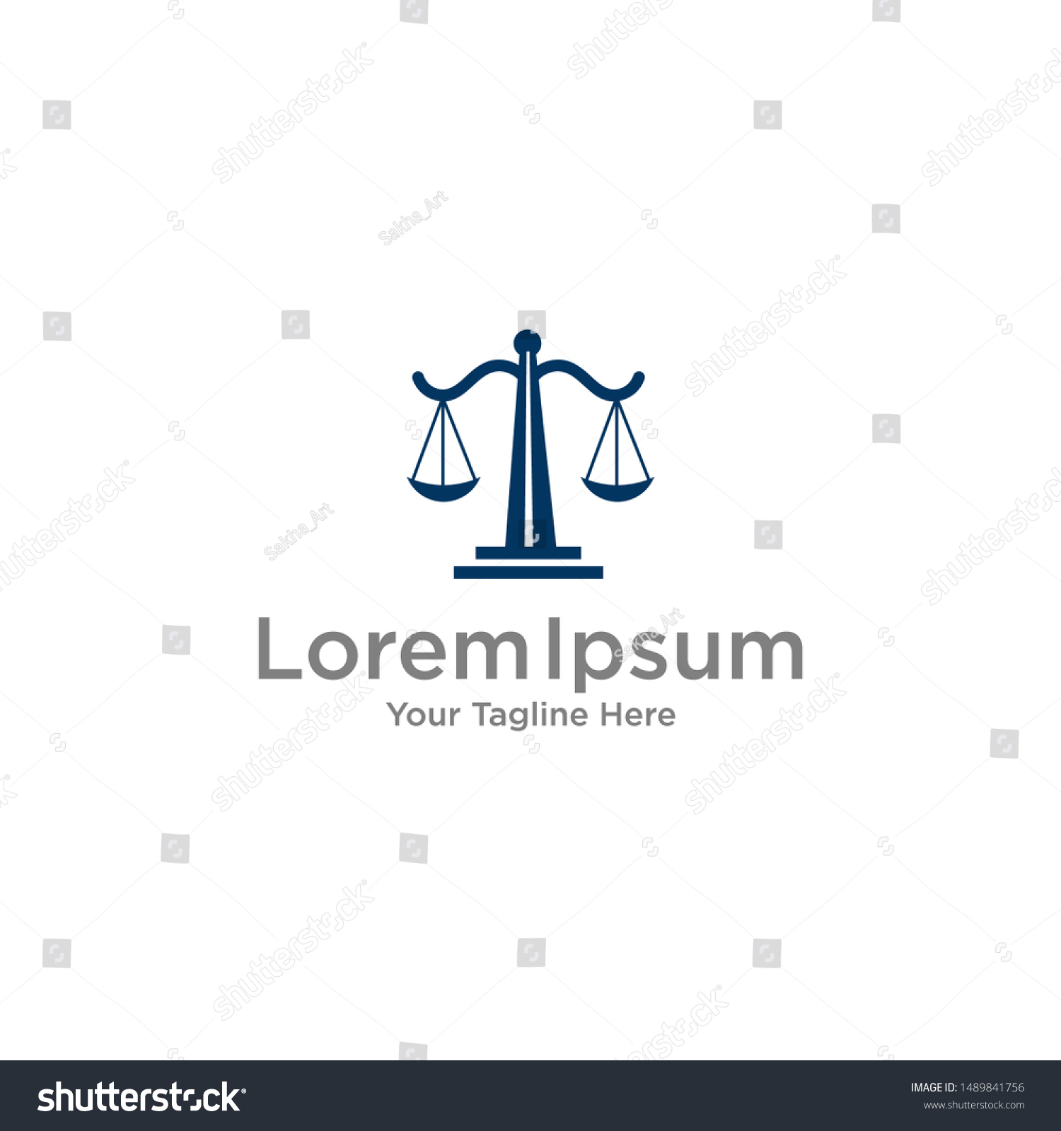 Pilar Law Firm Logo Design Vector Stock Vector (Royalty Free) 1489841756