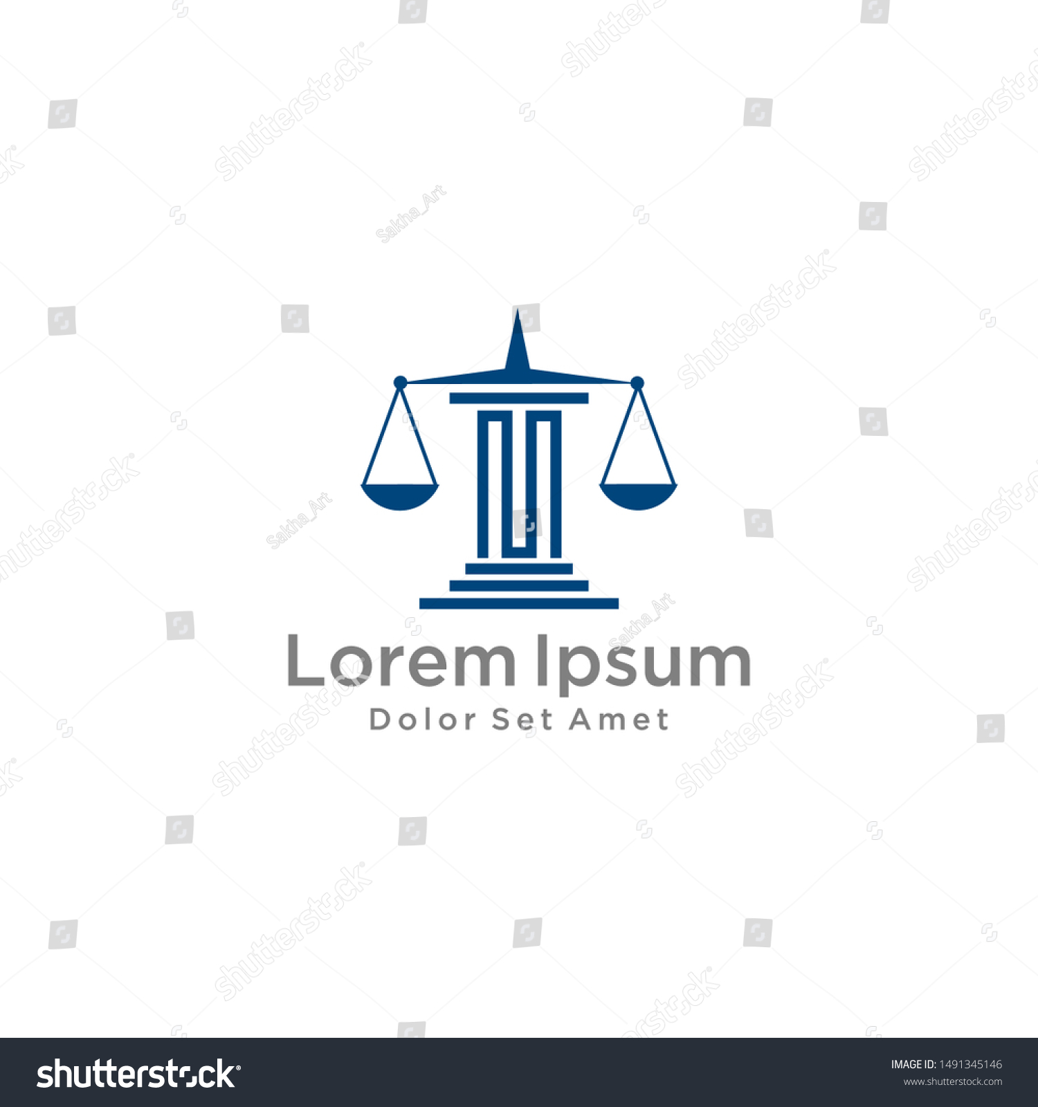 Pilar Law Legal Firm Logo Icon Stock Vector Royalty Free