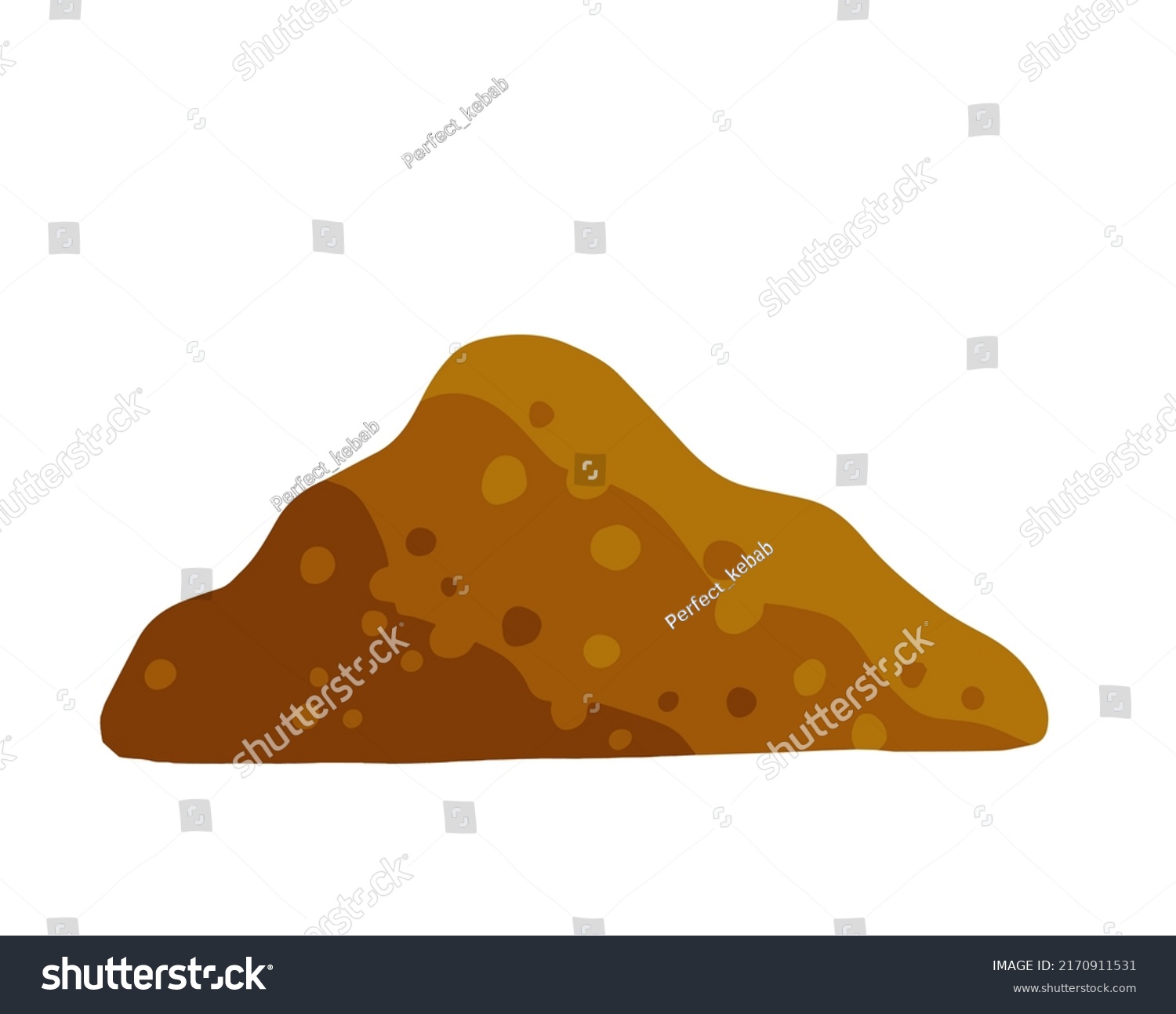 Pile Earth Brown Mound Land Soil Stock Vector (Royalty Free) 2170911531 ...