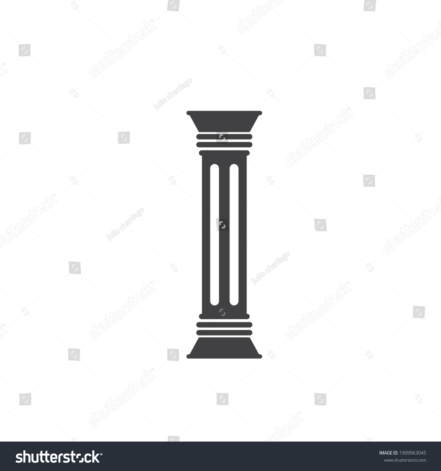 Pillar Icon Vector Template Illustration Design เวกเตอร์สต็อก (ปลอดค่า