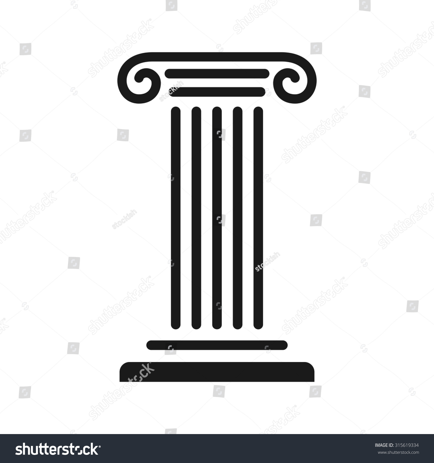 Pillar Logo Pillar Symbol Law Icon Royalty Free Stock Image