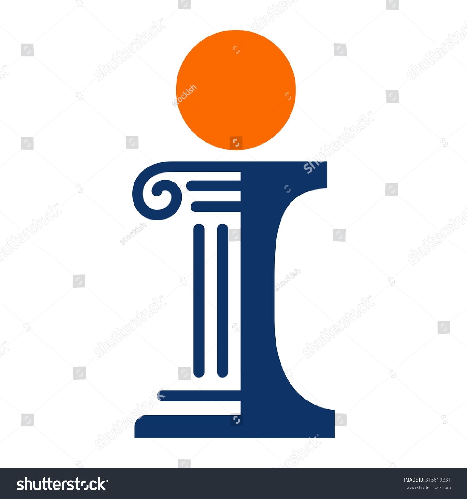 i letter vector logo I Stock Vector 315619331 Logo Pillar Letter Vector