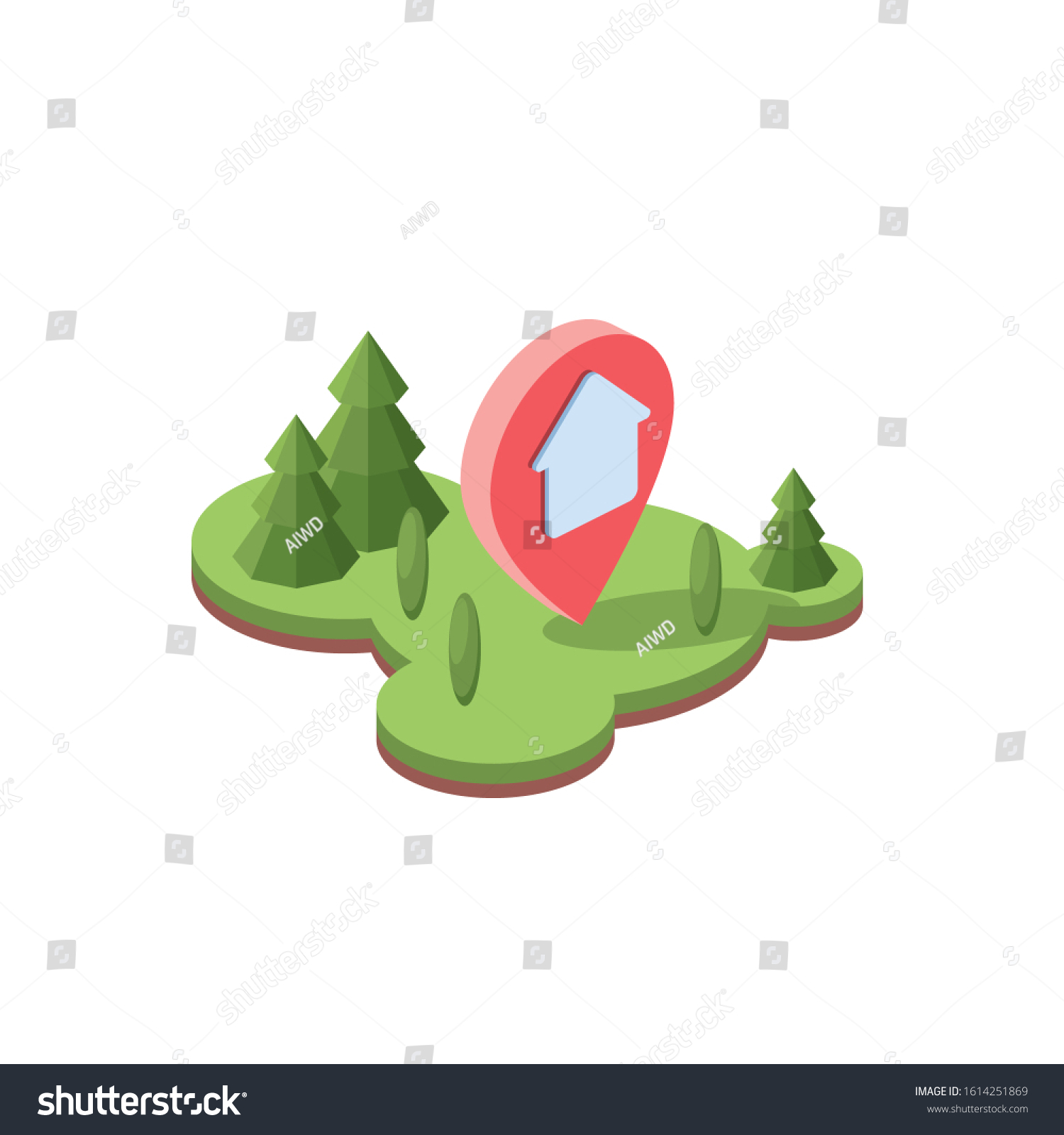 Nature Reserve Symbol On A Map Pin Map House Nature Reserve Forest Stock Vector (Royalty Free) 1614251869  | Shutterstock