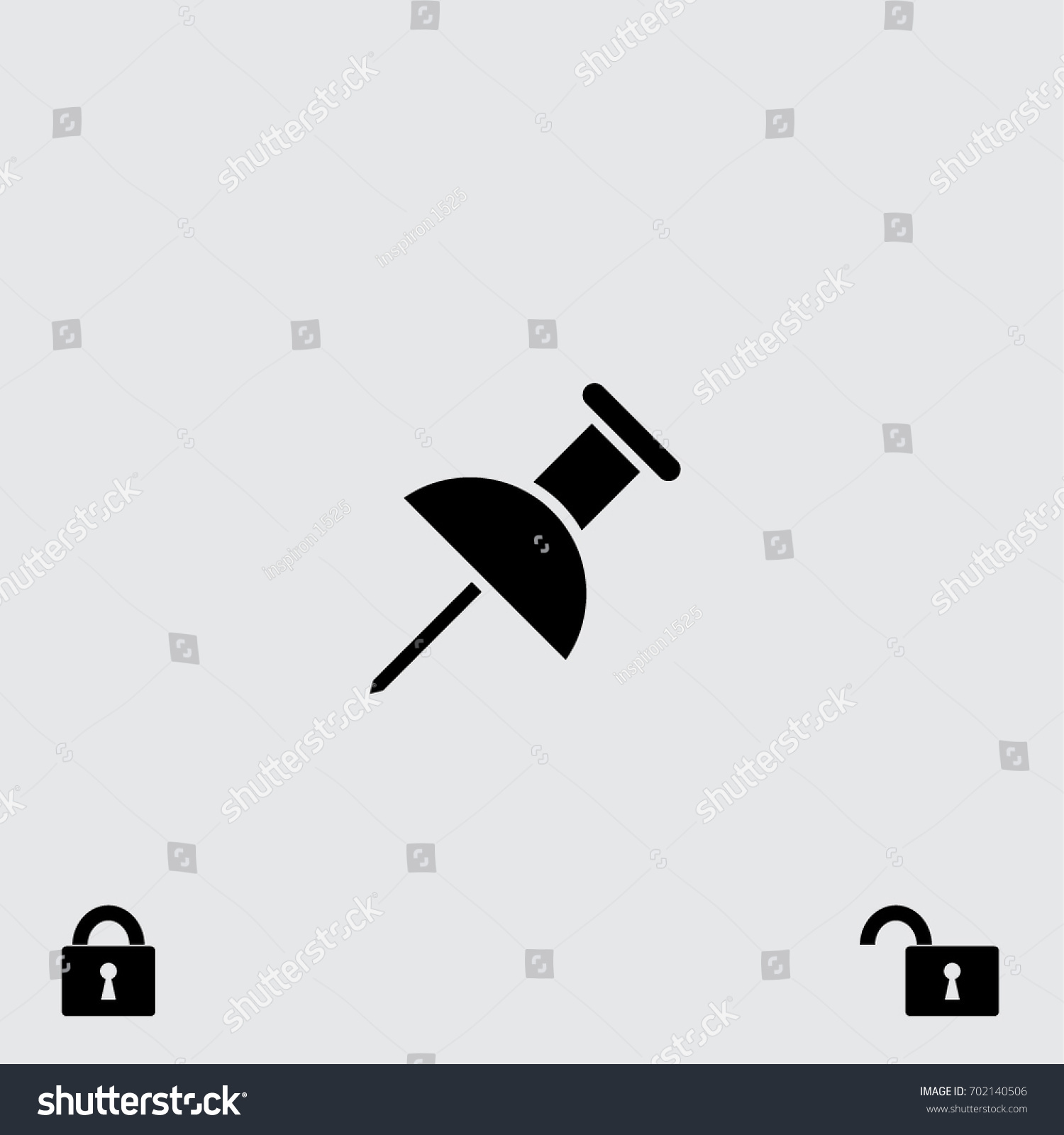 Pin Vector Illustration Stock Vector (Royalty Free) 702140506 ...
