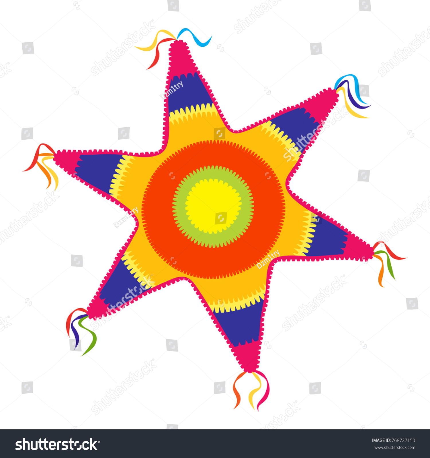 Pinata Star Icon Vector Illustration Isolated Stock Vector Royalty Free 768727150 0781