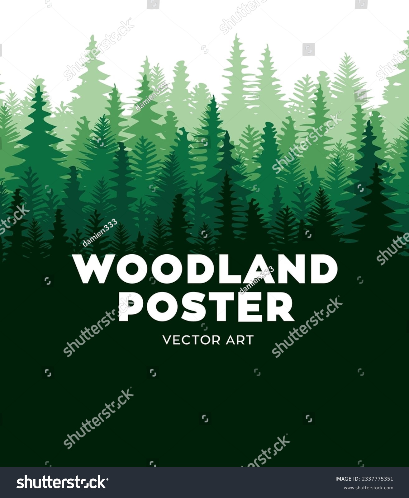 SVG of Pine tree forest silhouette abstract poster background vector template svg