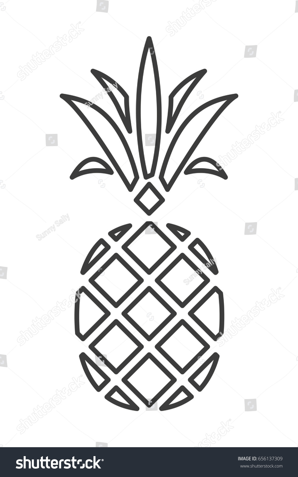 5,795 Simple line pineapple Images, Stock Photos & Vectors | Shutterstock