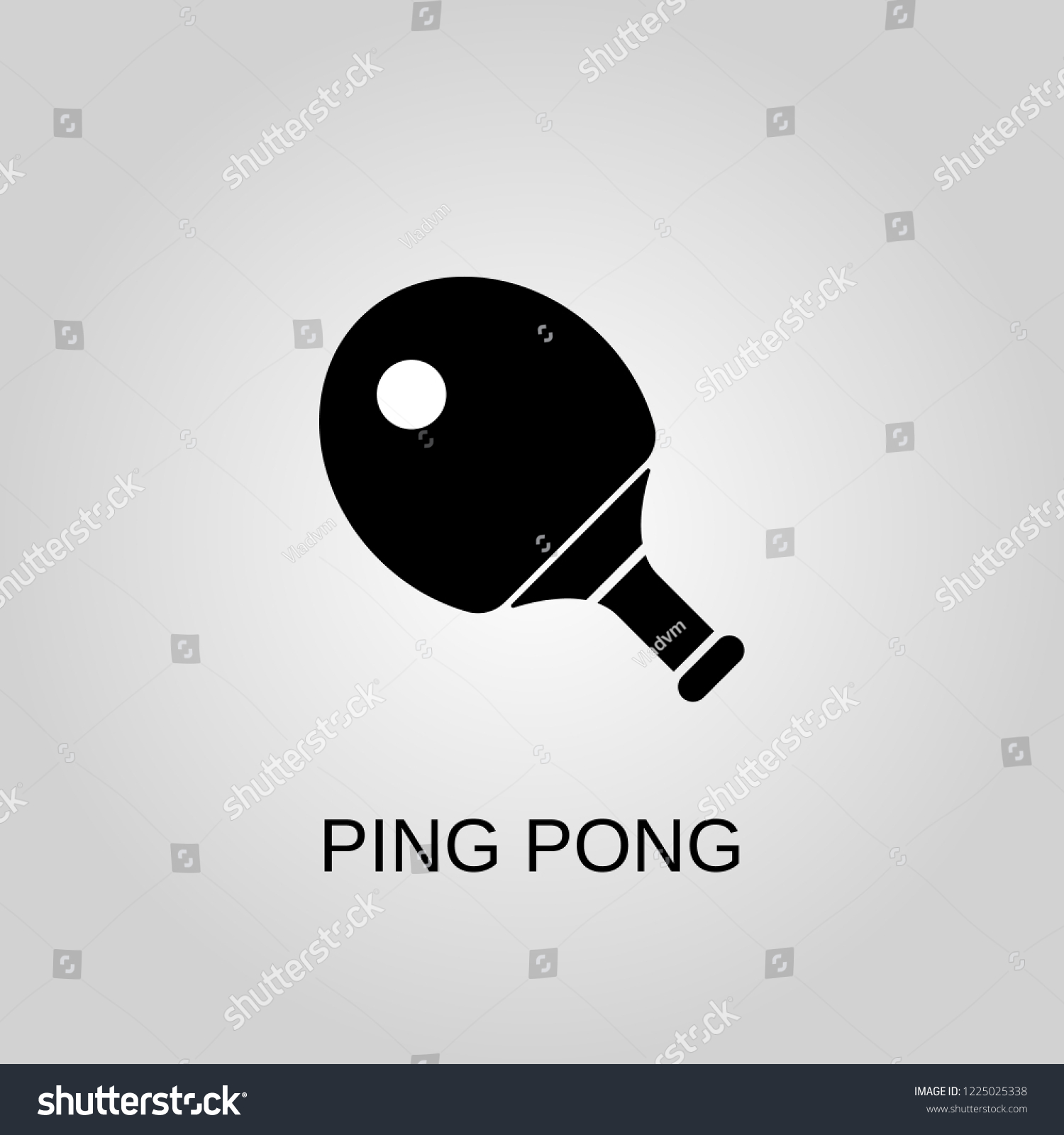 Ping Pong Icon Ping Pong Symbol Stock Vector (Royalty Free) 1225025338 ...