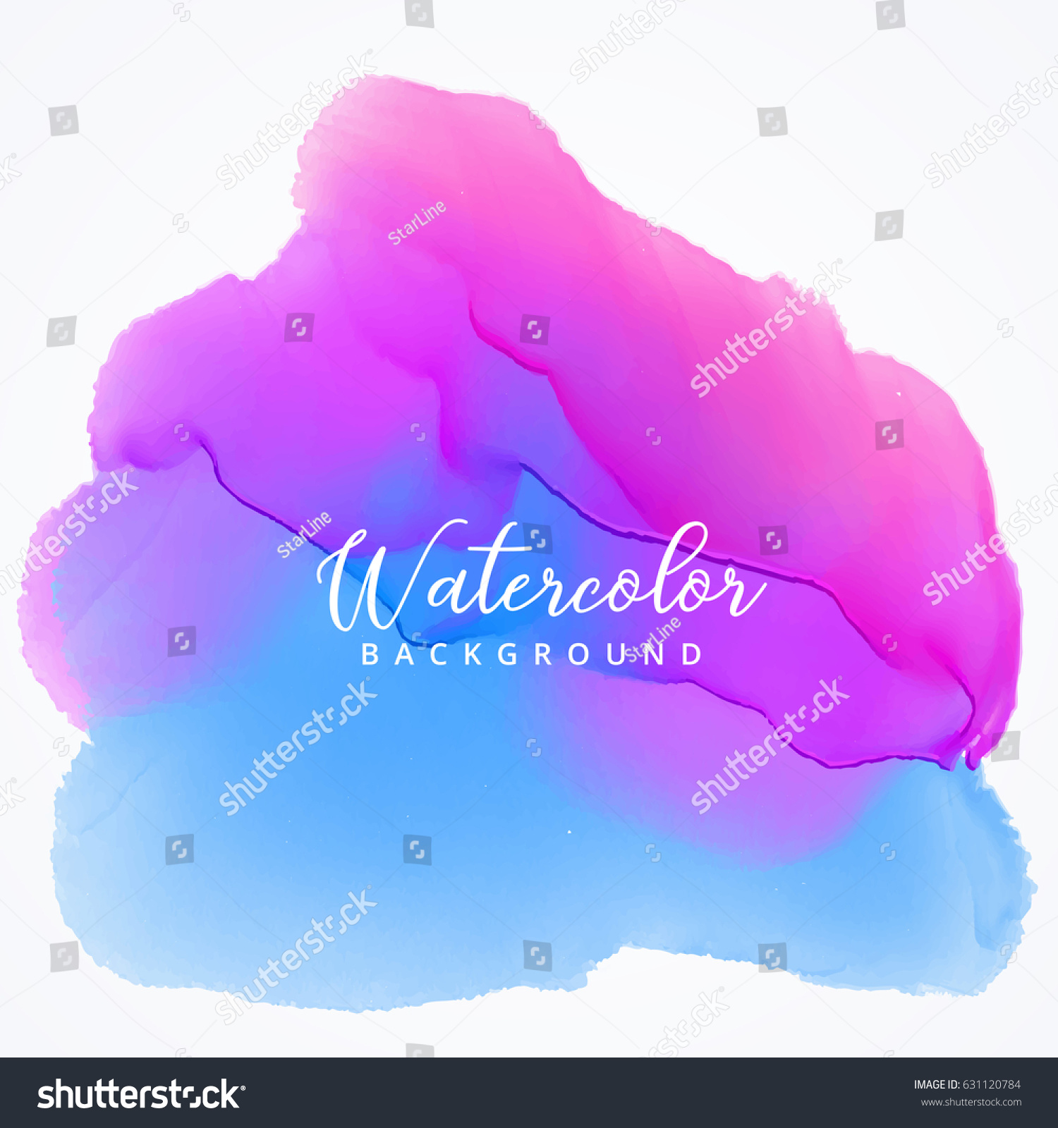 Pink Blue Watercolor Stain Dripping Effect Stock Vector (royalty Free 