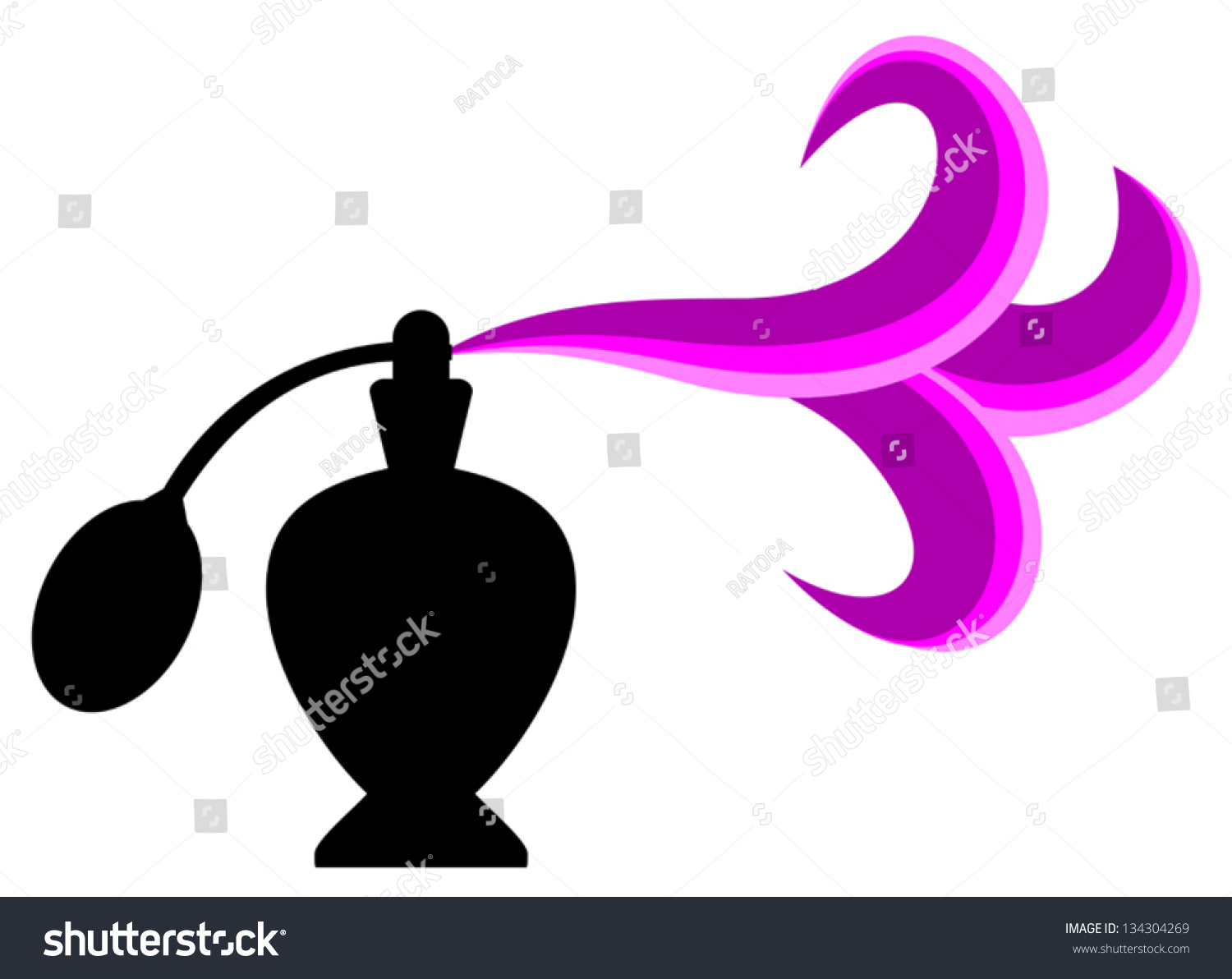 Pink Aroma Stock Vector (Royalty Free) 134304269