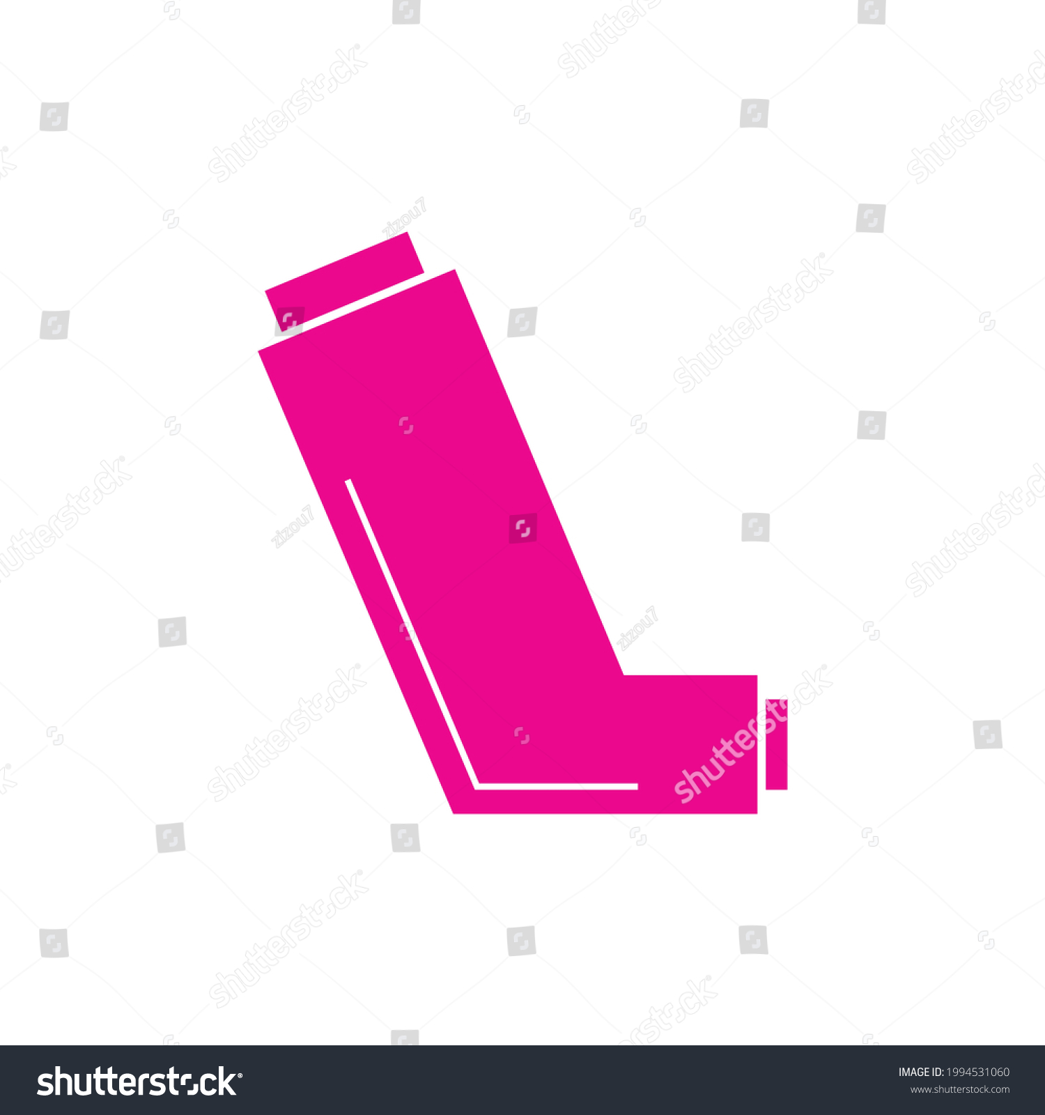 Pink Asthma Inhaler Icon Vector Stock Vector (Royalty Free) 1994531060 ...