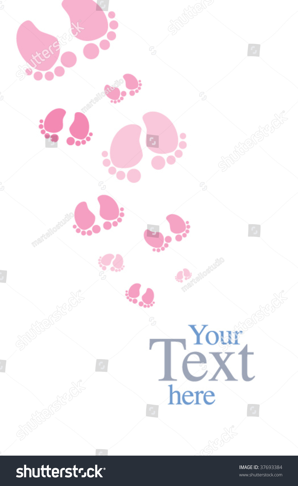 Baby Feet Invitation Template 6