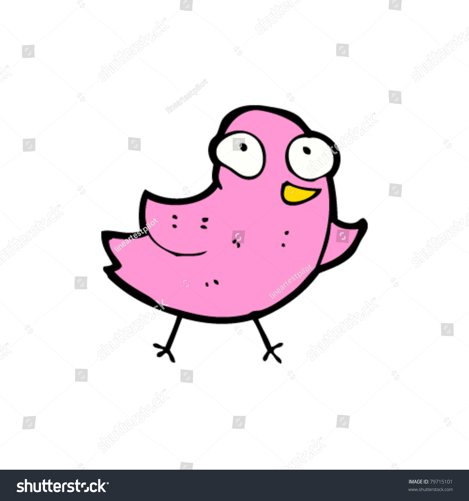 Pink Bird Cartoon Stock Vector Illustration 79715101 : Shutterstock