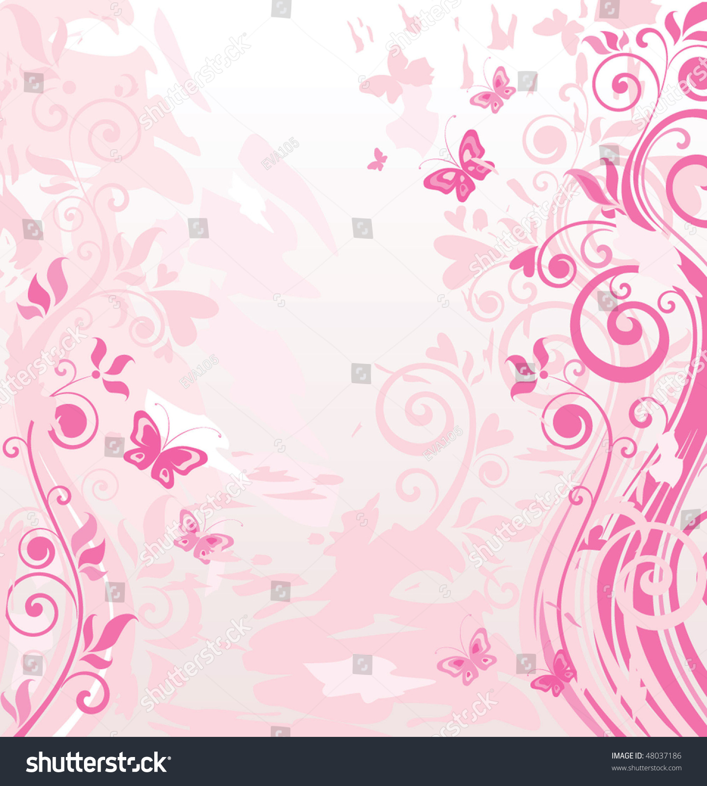 Pink Border Stock Vector Illustration 48037186 : Shutterstock