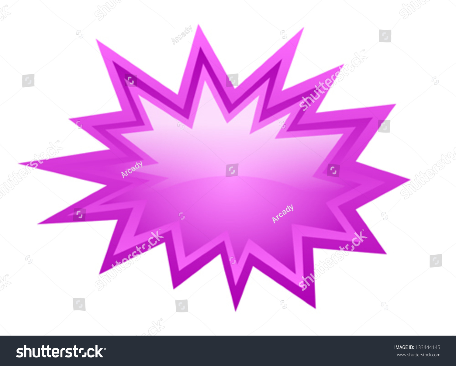 Pink Burst Vector Icon Stock Vector Royalty Free 133444145