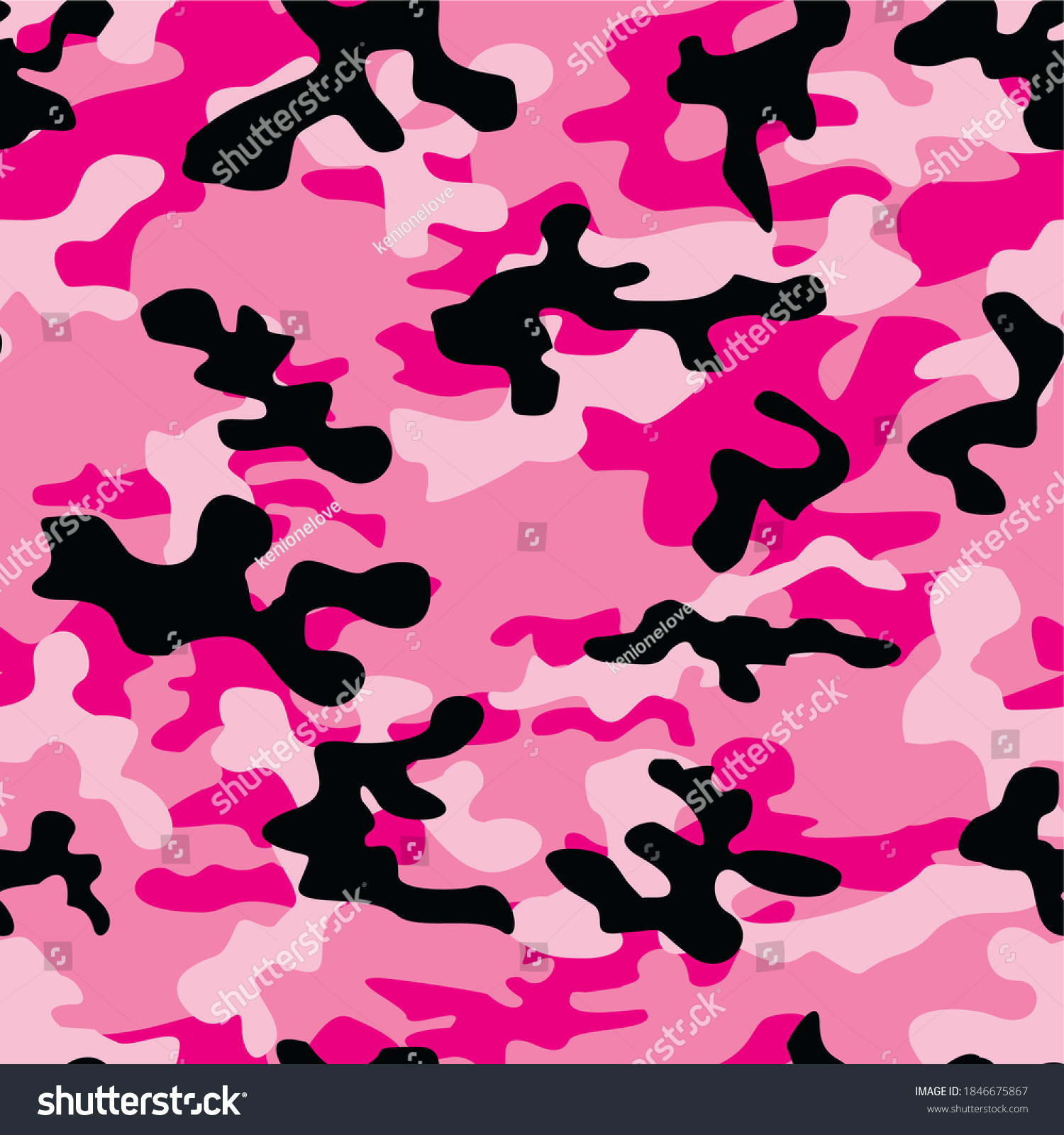Pink Camouflage Seamless Vector Print Stock Vector (Royalty Free ...