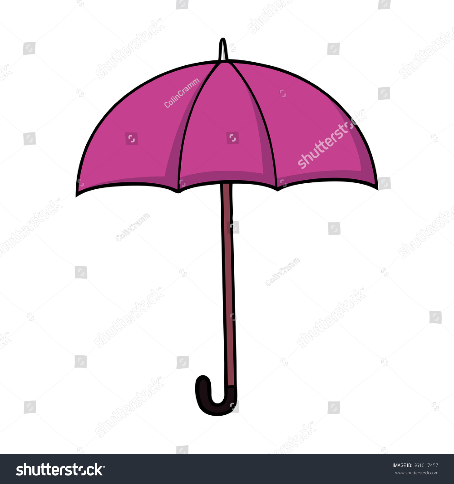 Pink Cartoon Umbrella Stock Vector (Royalty Free) 661017457 | Shutterstock