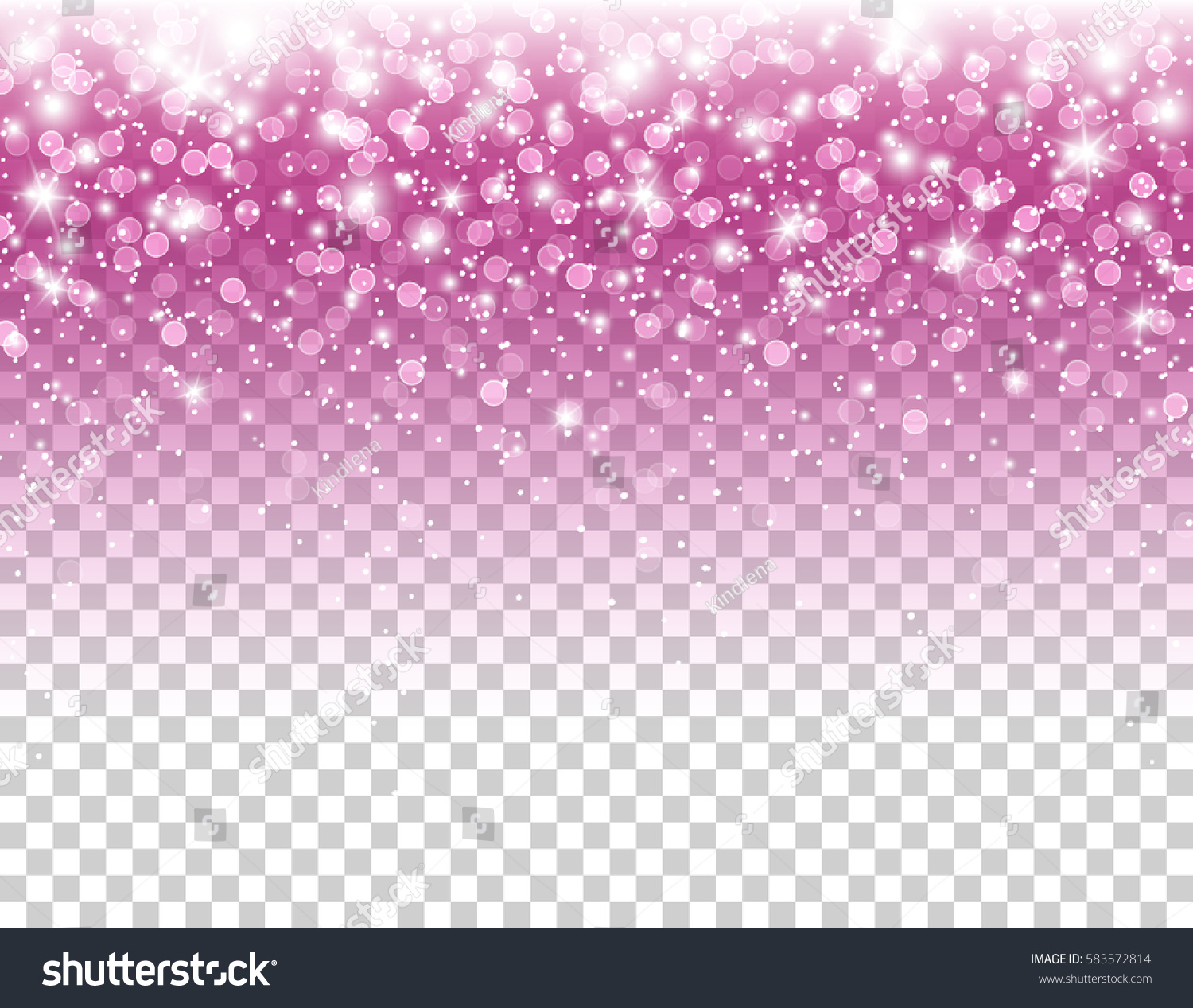 glow glitter stars pink