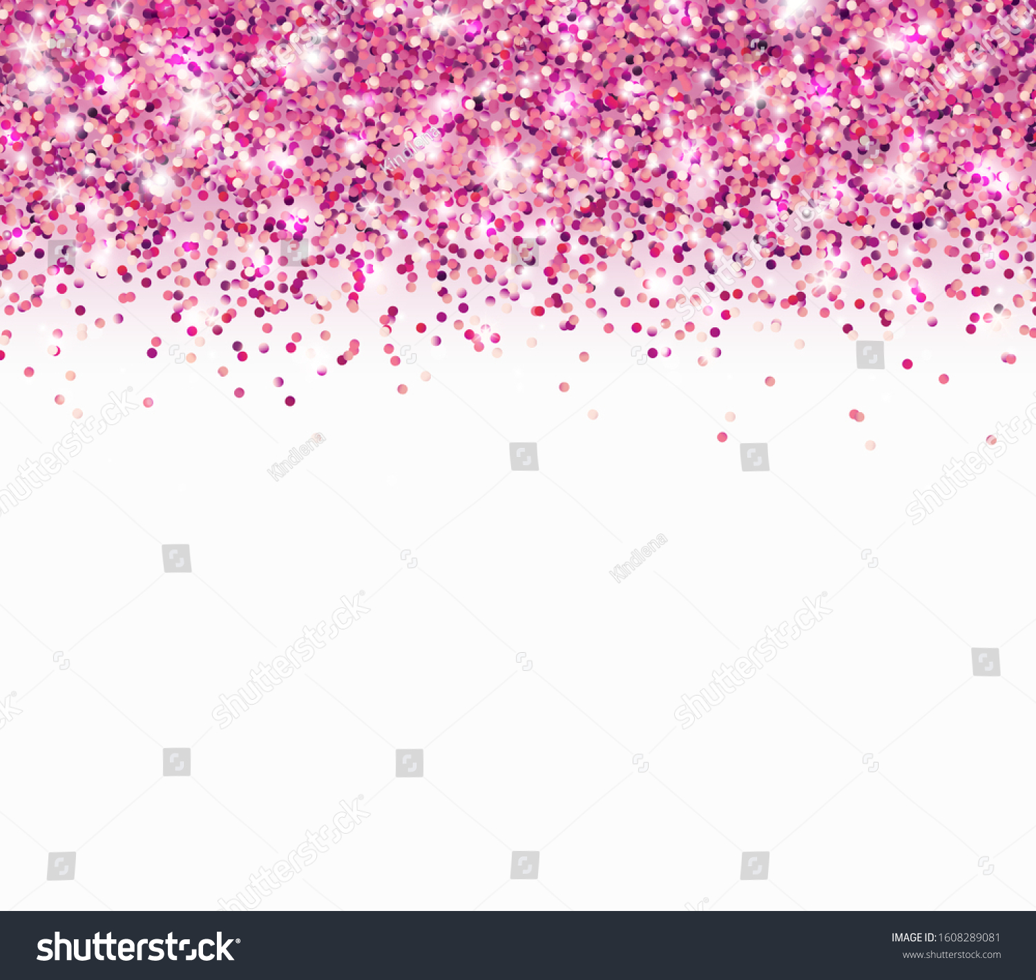 glow glitter stars pink