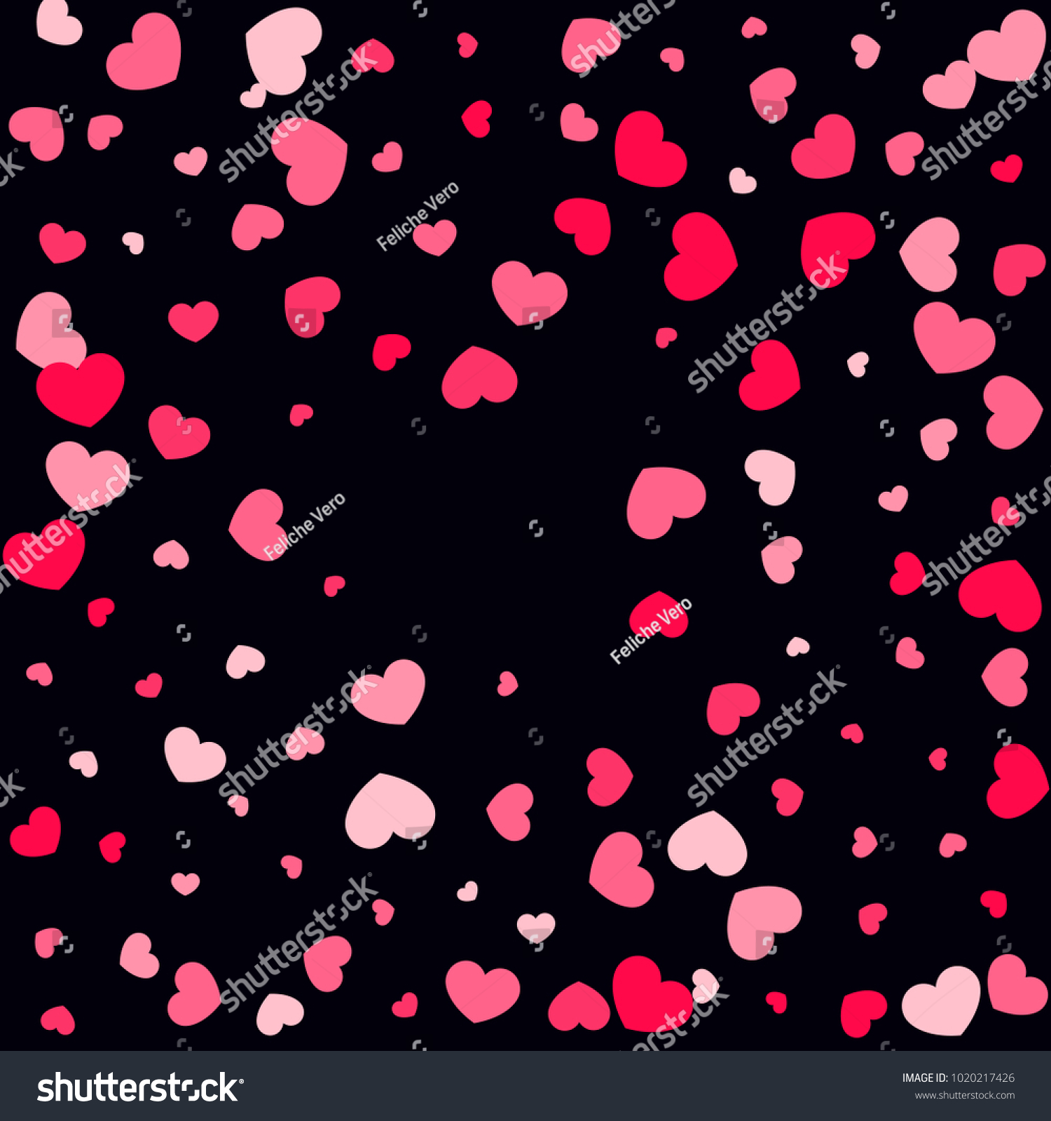 Pink Hearts Random Falling On Black Stock Vector Royalty Free Pink Hearts Random Falling On Black Stock Vector Royalty Free