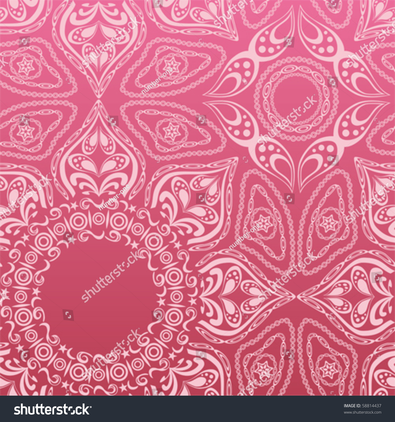 Pink Mandala Pattern. Illustration Vector. - 58814437 : Shutterstock