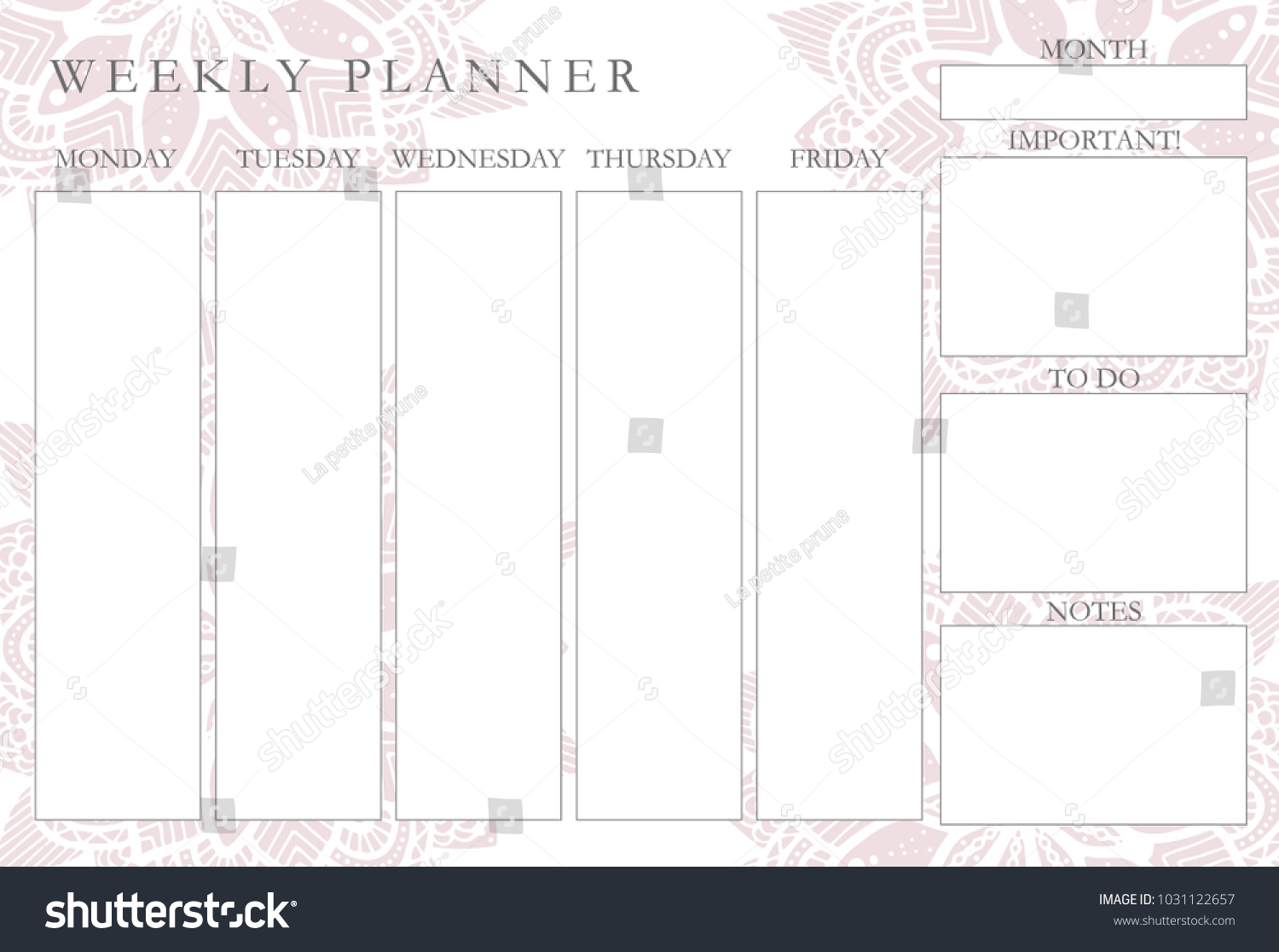 708 Mandala weekly planner Images, Stock Photos & Vectors | Shutterstock