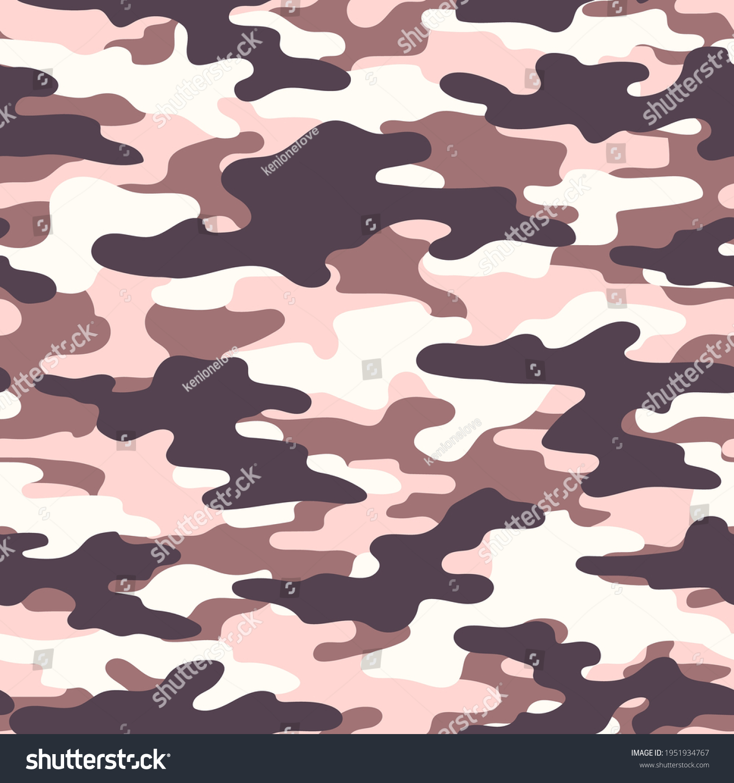 Pink Military Camouflage Vector Seamless Print Stock Vector (Royalty ...