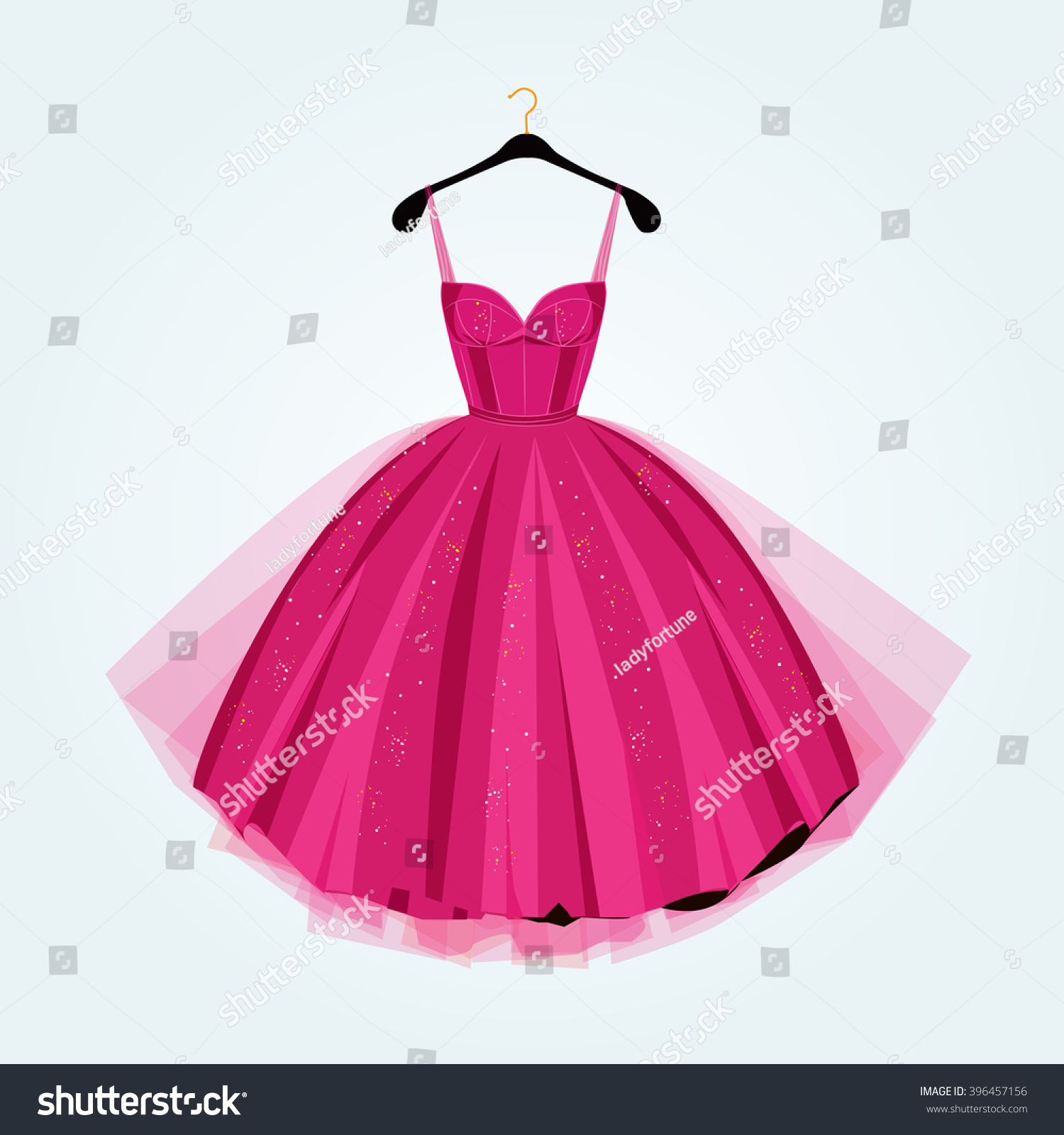 SVG of Pink party dress.Prom dress.Vector illustration svg