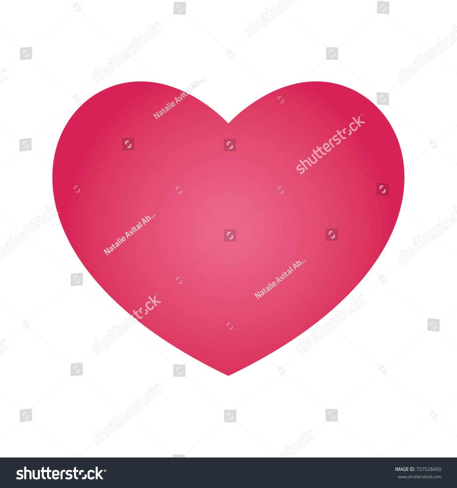 Pink Red Gradient Heart Vector Stock Vector (Royalty Free) 757528450 ...