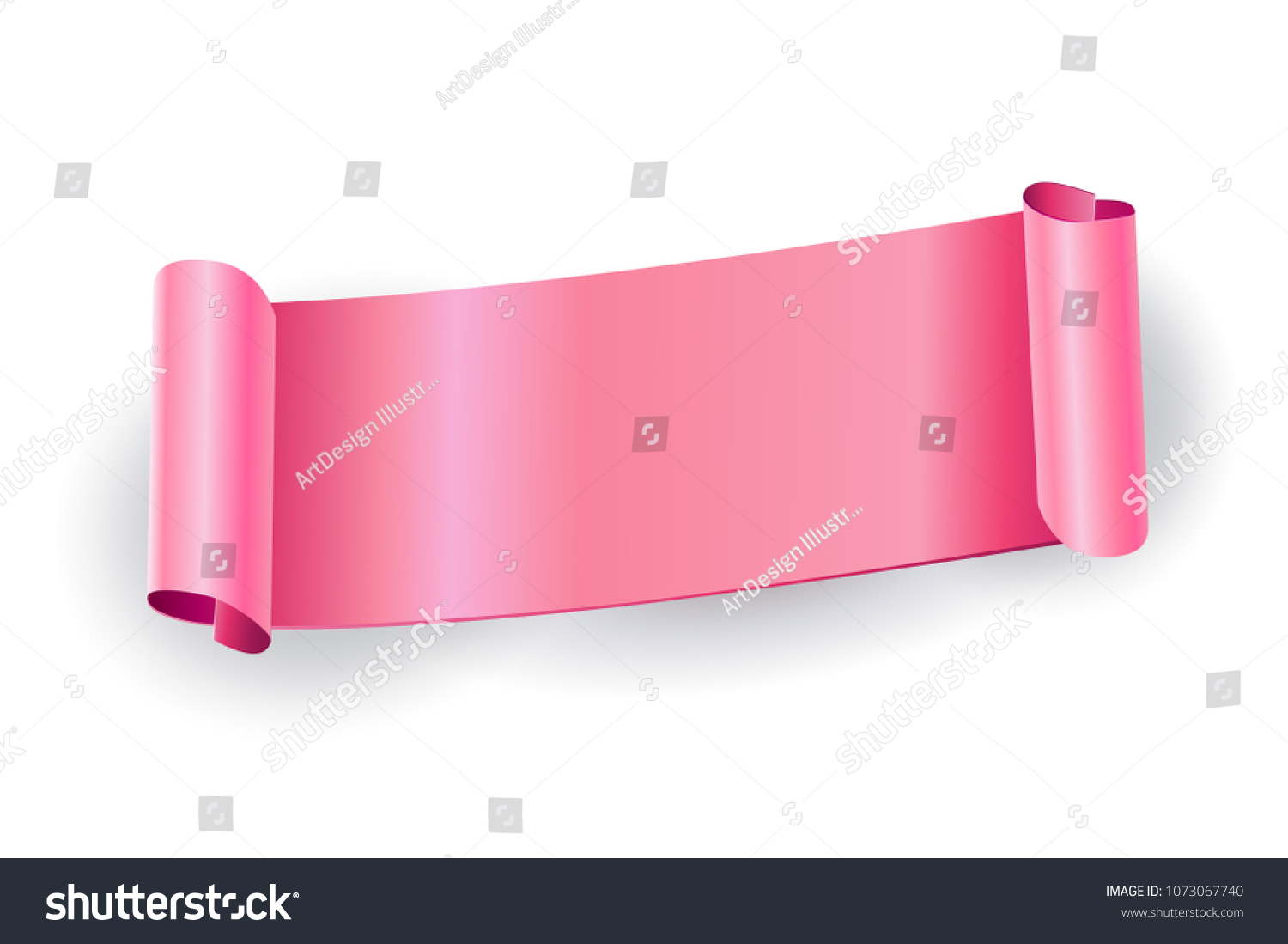 Nieuw Pink Ribbon Banner Isolated On White Stock Vector (Royalty Free IV-35