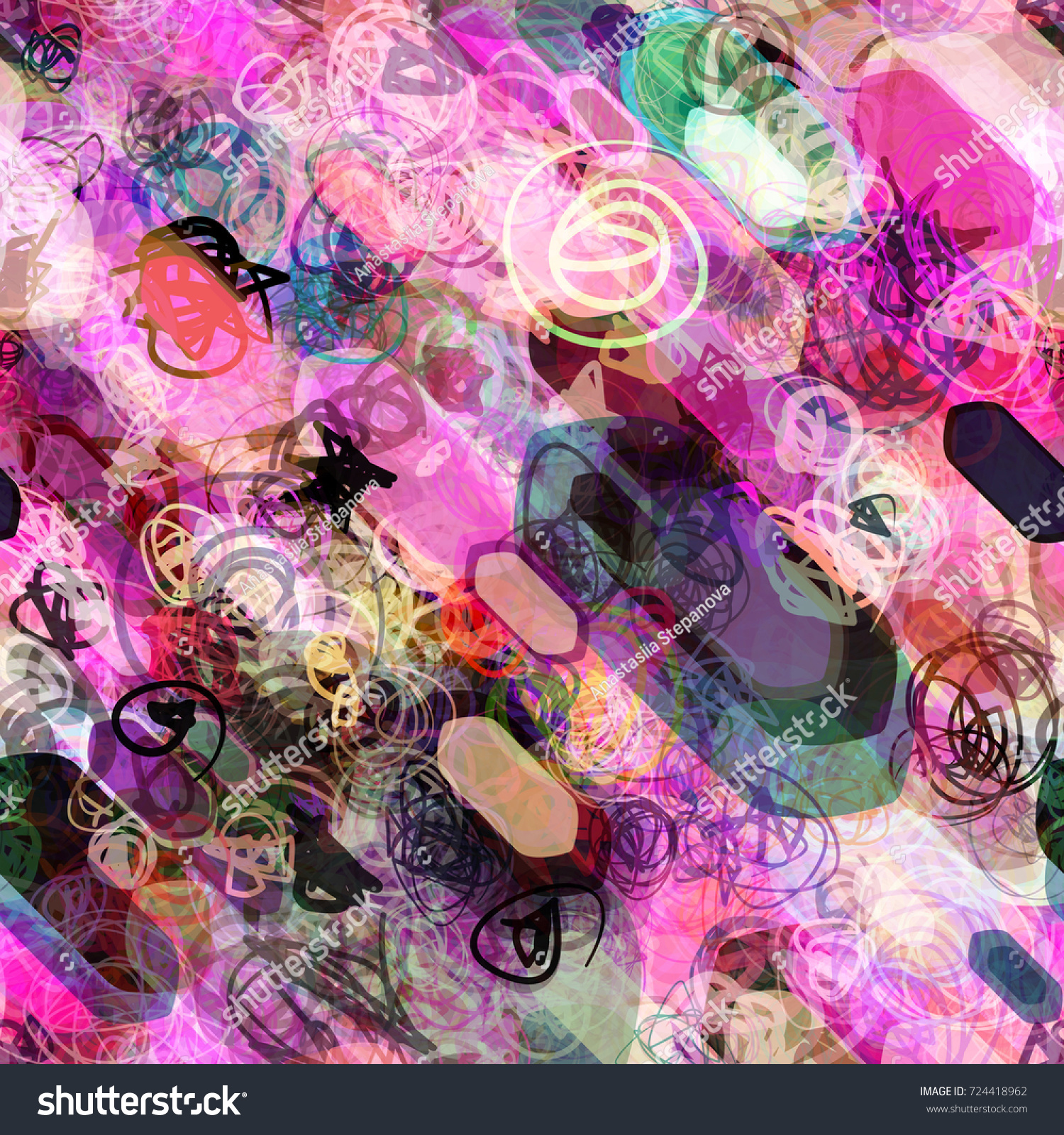 Pink Seamless Texture Color Inclusion Geometric Stock Vector (Royalty ...
